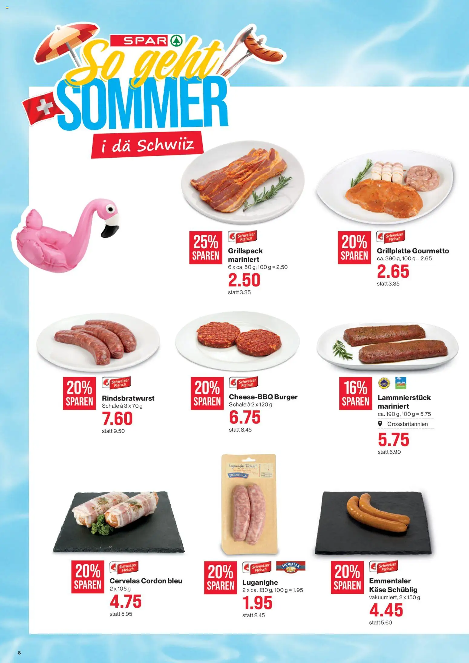 SPAR aktionen – gültig ab 16.07.2026 | Seite: 8 | Produkte: Burger, Käse