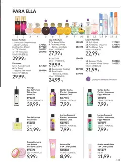 Vista previa Catálogo AVON campaña 9 válido desde el 01/09/2026 | Página: 113 | Productos: Eau de toilette, Loción corporal, Crema, Ducha