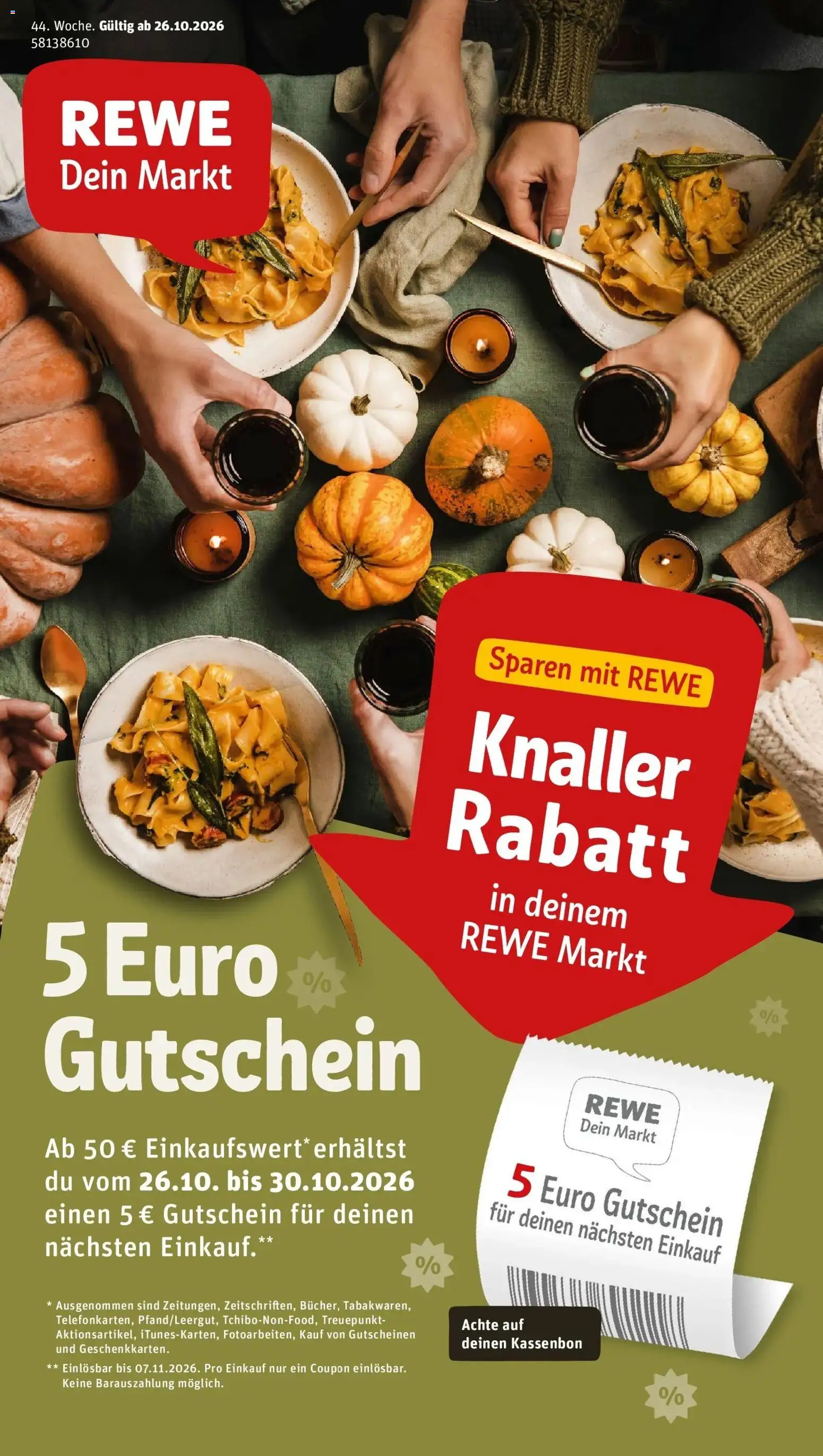 REWE Prospekt ab 26.10.2026 zum Blättern » Angebote | Seite: 1