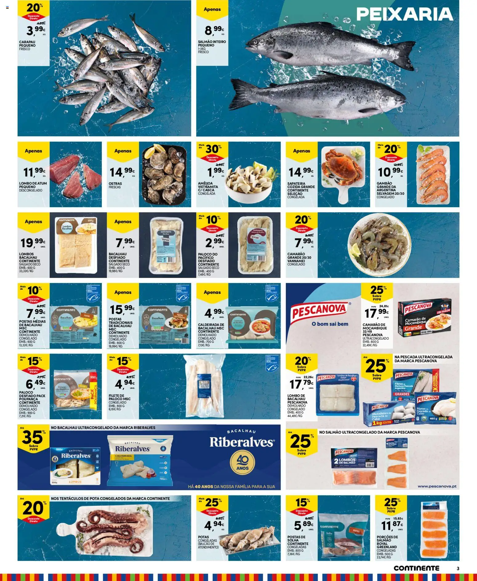Continente Madeira │ válido de 11/08/2026 | Página: 3 | Produtos: Atum, Cabo, Ostras, Salmão