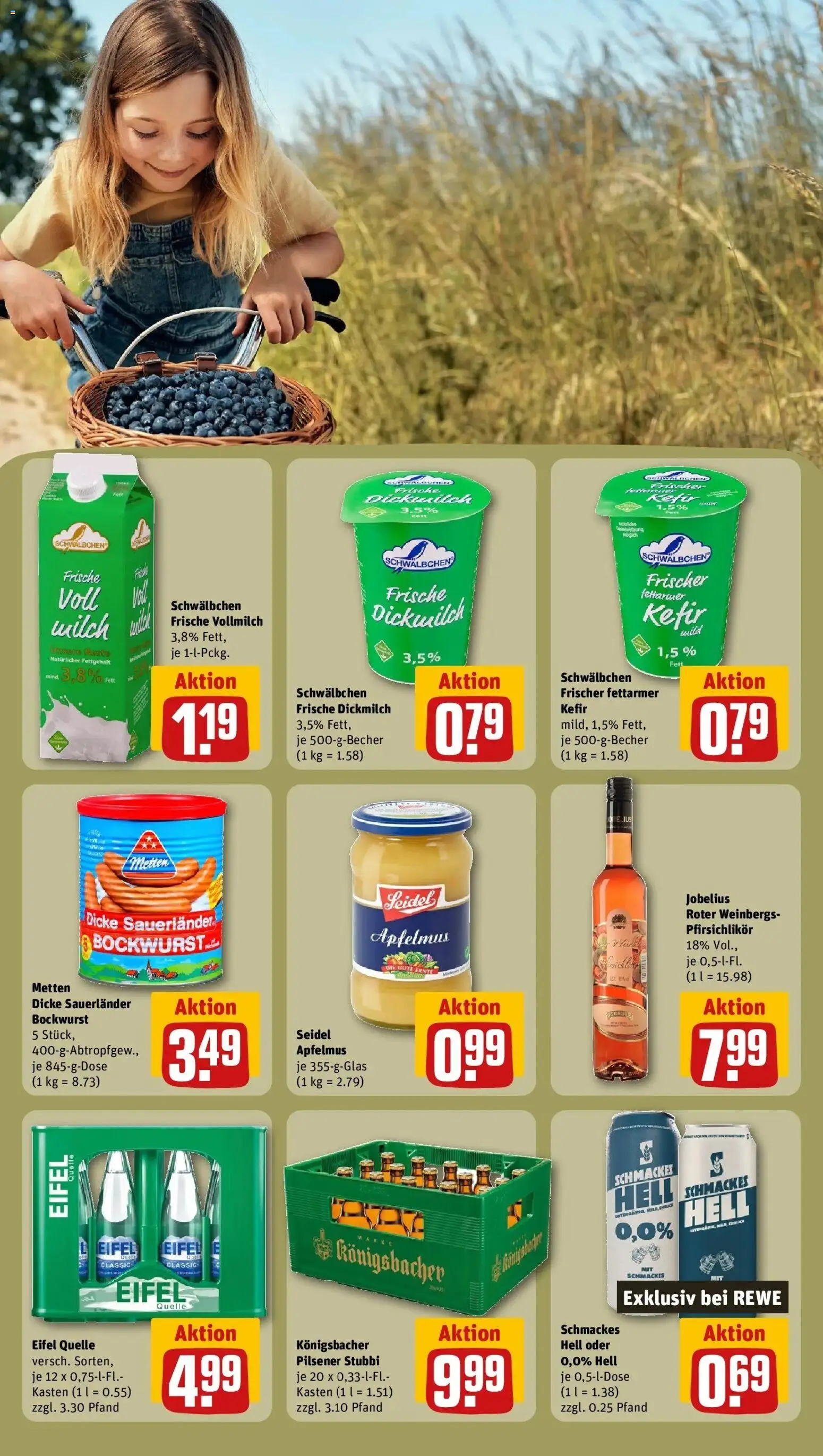 Rewe Prospekt Hahnstätten – gültig ab 27.07.2026 | Seite: 27 | Produkte: Bockwurst, Kefir, Milch