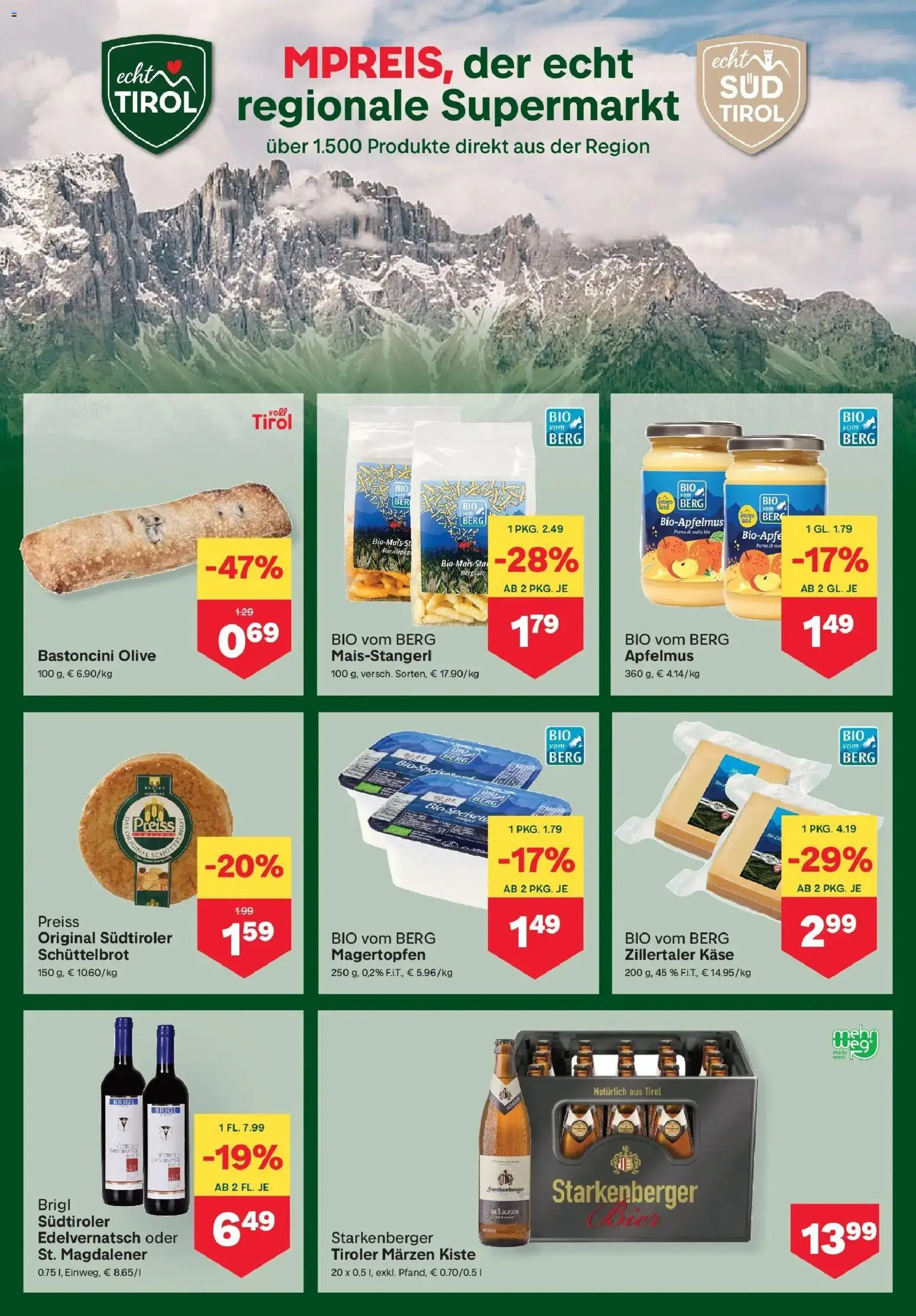 MPREIS Pfunds gültig ab 16.04.2026 | Seite: 7 | Produkte: Käse, Bier
