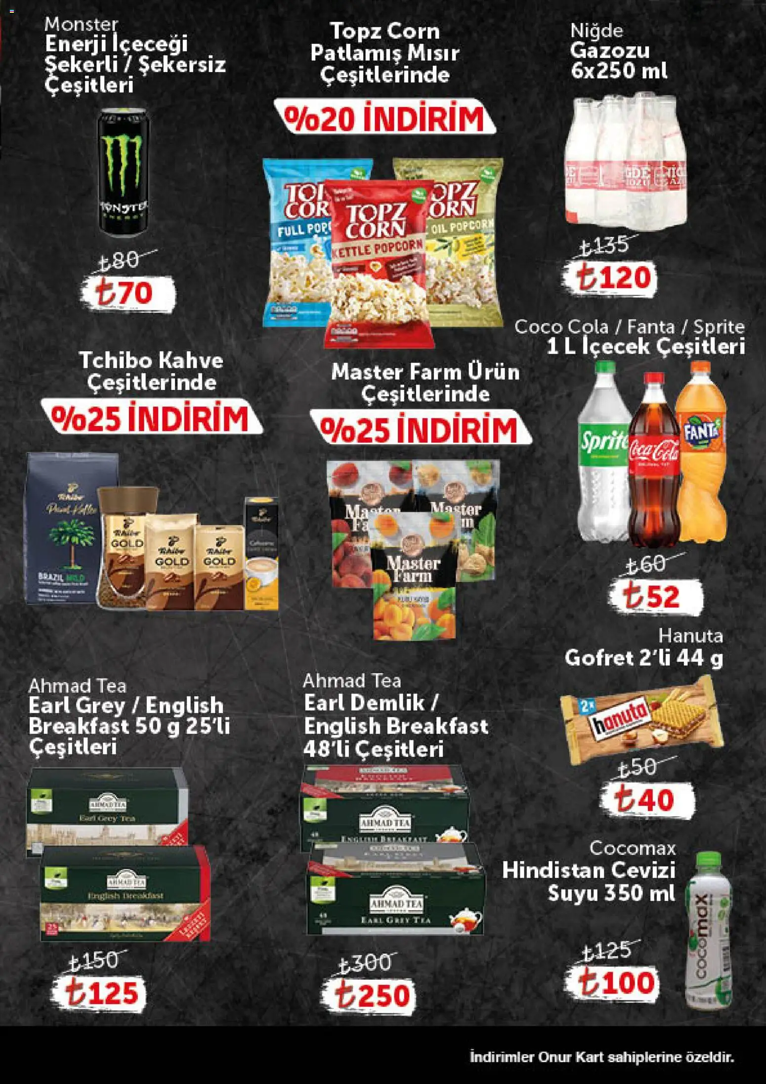 Onur Market - Katalog Gurme - 16.06.2026 tarihinden itibaren geçerlidir | Sayfa: 7 | Ürünler: Kahve, Mısır, Fanta, Sprite