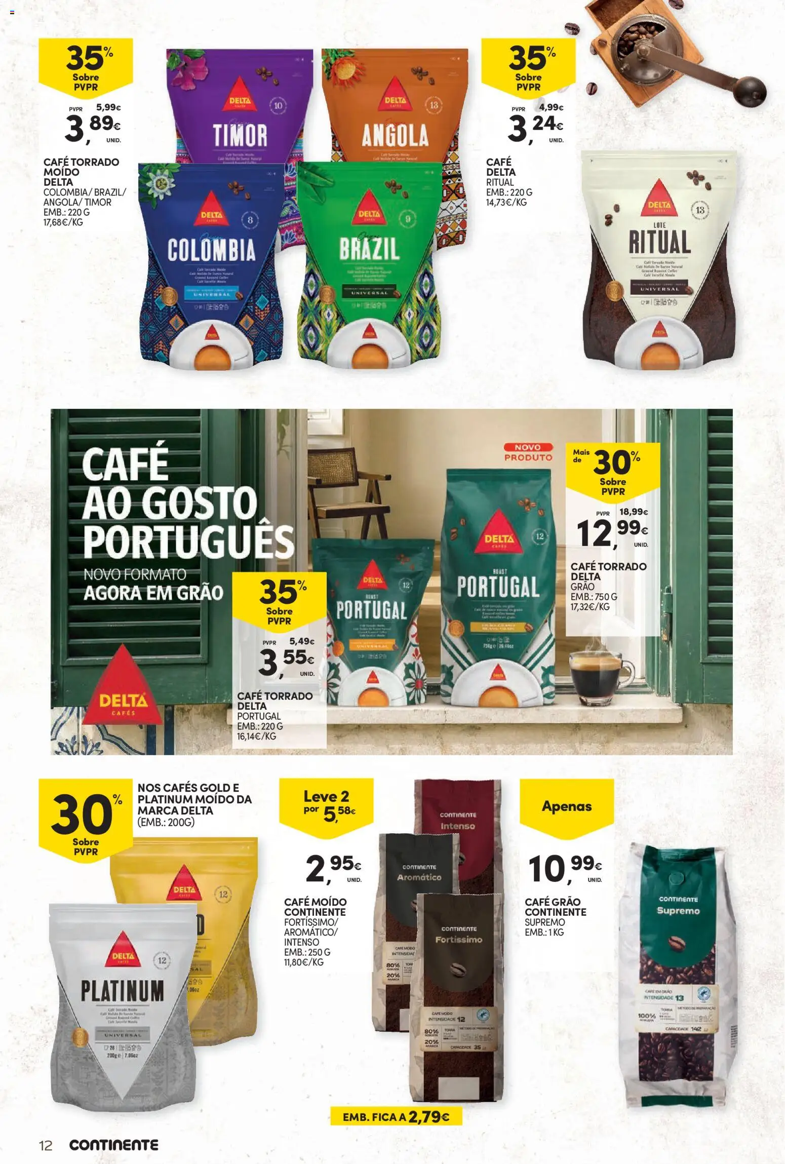 Continente Bebidas Quentes │ válido de 13/10/2026 | Página: 12 | Produtos: Café moído, Café