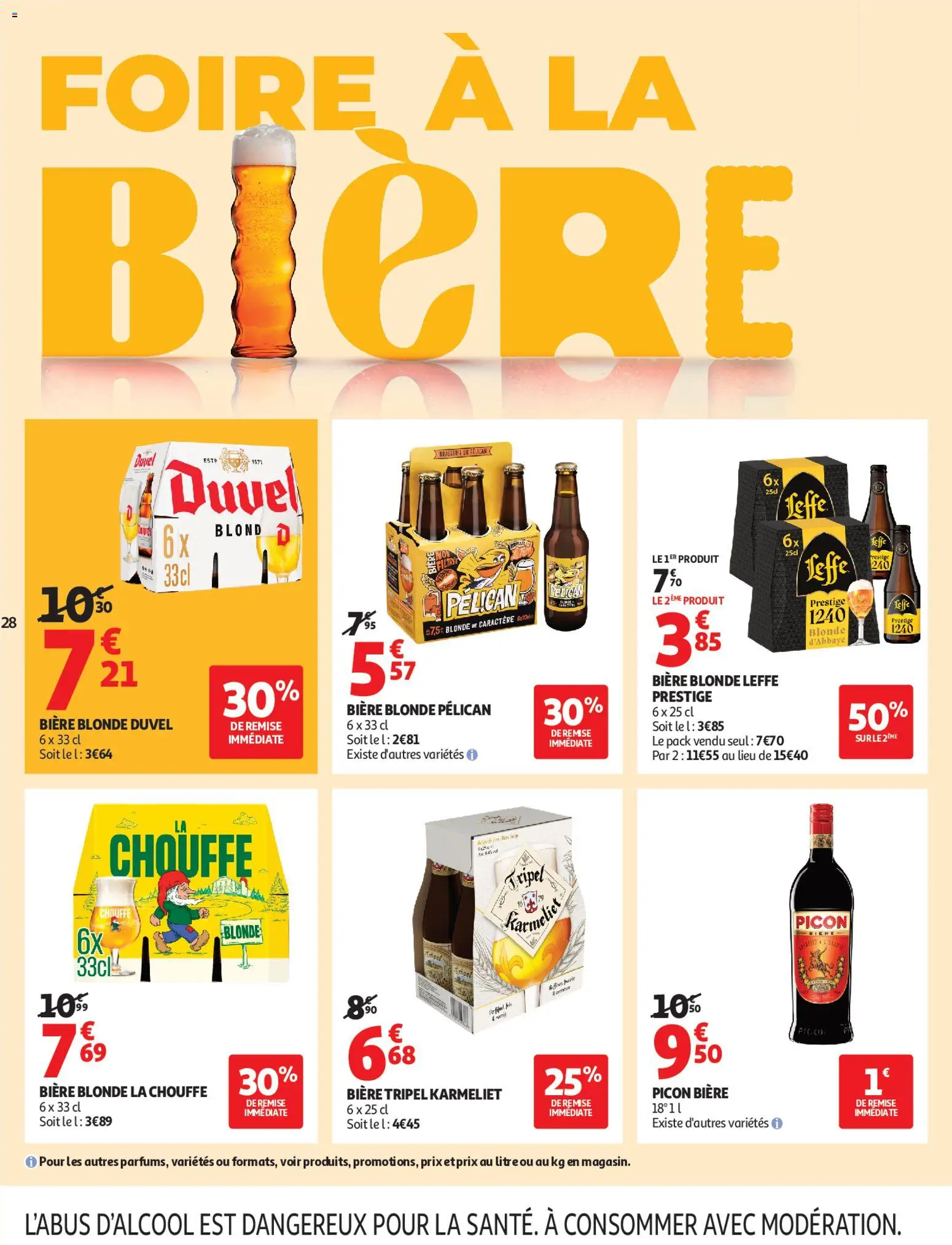 {H1} | Page: 29 | Produits: Bière blonde, Biere blonde leffe, Bière, Picon biere