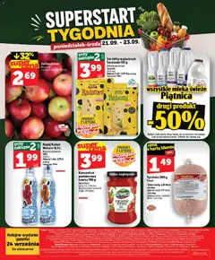 Pogląd oferty "Topaz gazetka" - ważna od 17.09.2026 | Strona: 46 | Produkty: Ser żółty, Koncentrat pomidorowy, Piątnica, Mleko