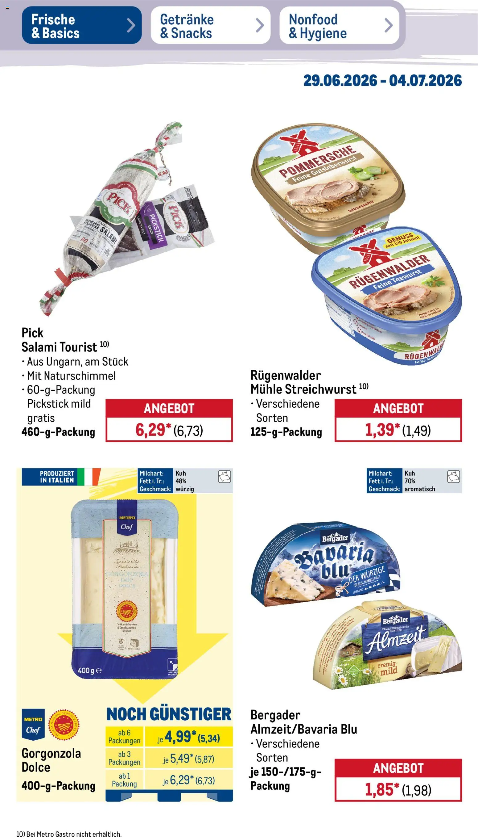 Metro Prospekt – gültig ab 29.06.2026 | Seite: 13 | Produkte: Mühle, Salami