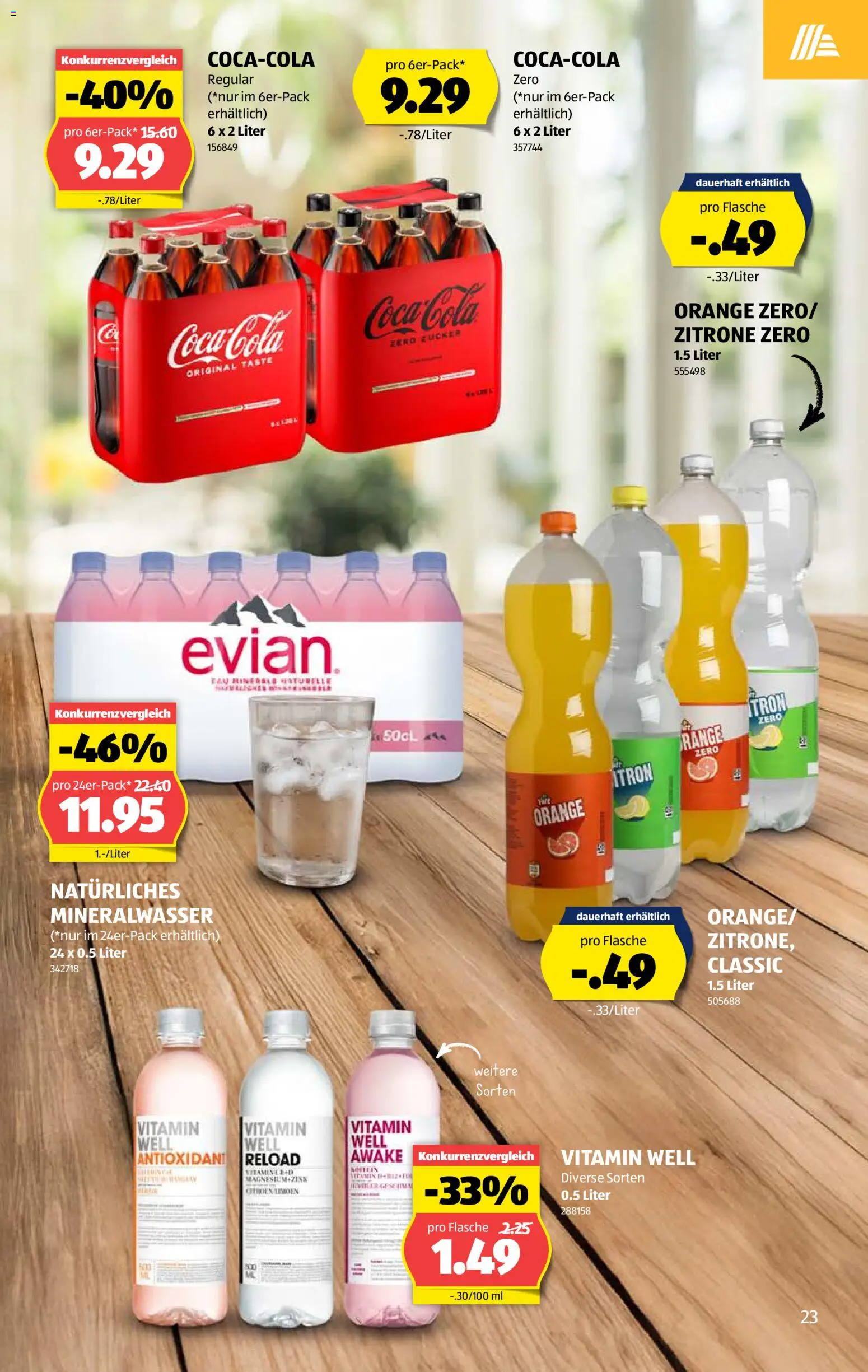 Aldi aktionen – gültig ab 04.06.2026 | Seite: 23 | Produkte: Coca Cola, Mineralwasser, Zitrone, Zucker