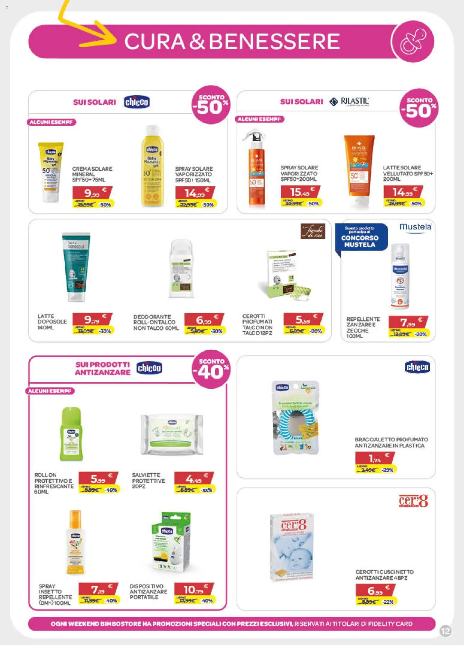 Volantino Bimbo store del 30/07/2026 | Pagina: 12 | Prodotti: Deodorante, Antizanzare, Cerotti, Latte
