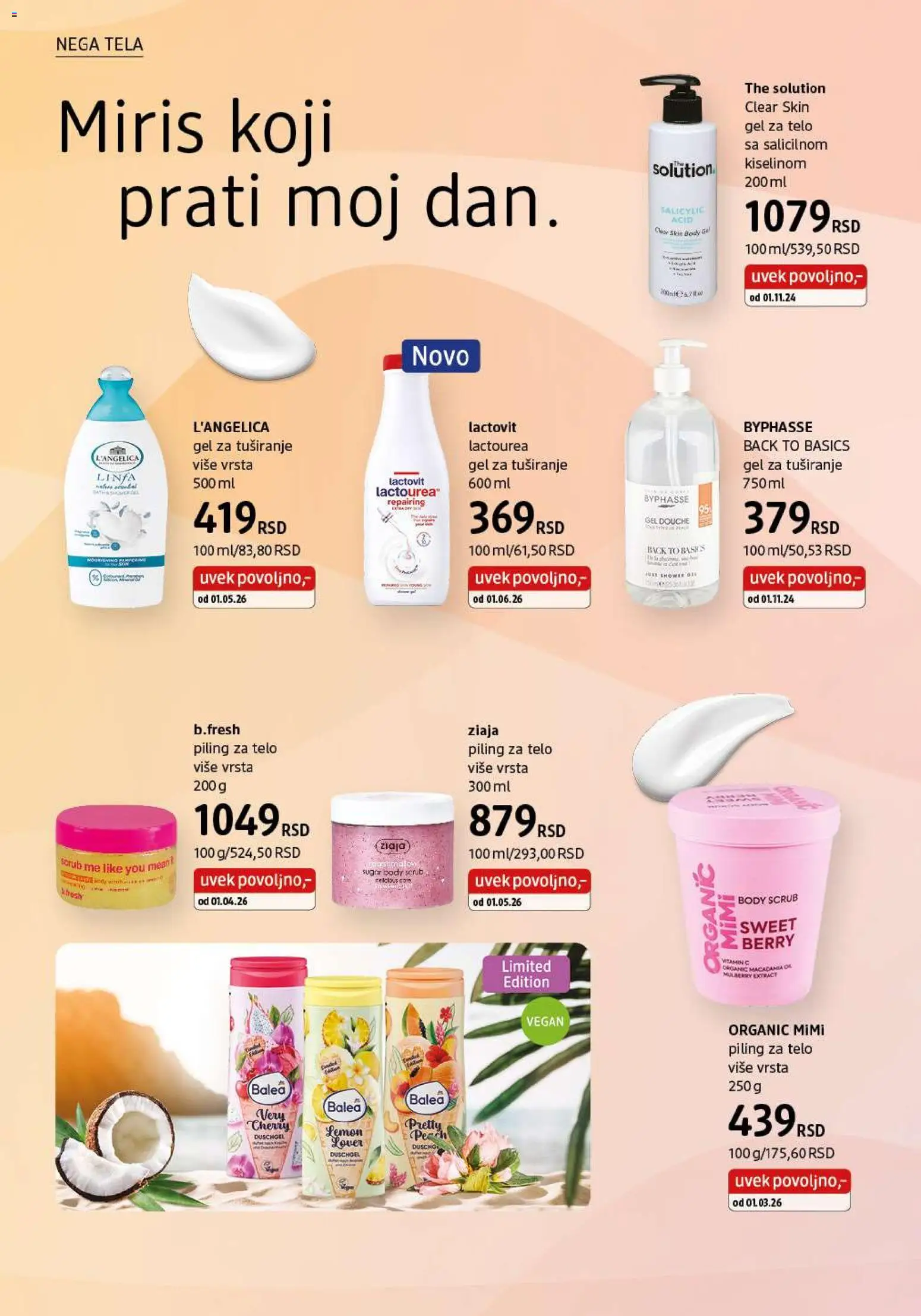 DM Drogerie katalog - važi od 01.06.2026 | Strana: 26 | Proizvode: Miris, Piling, Marshmallow, Gel za tuširanje