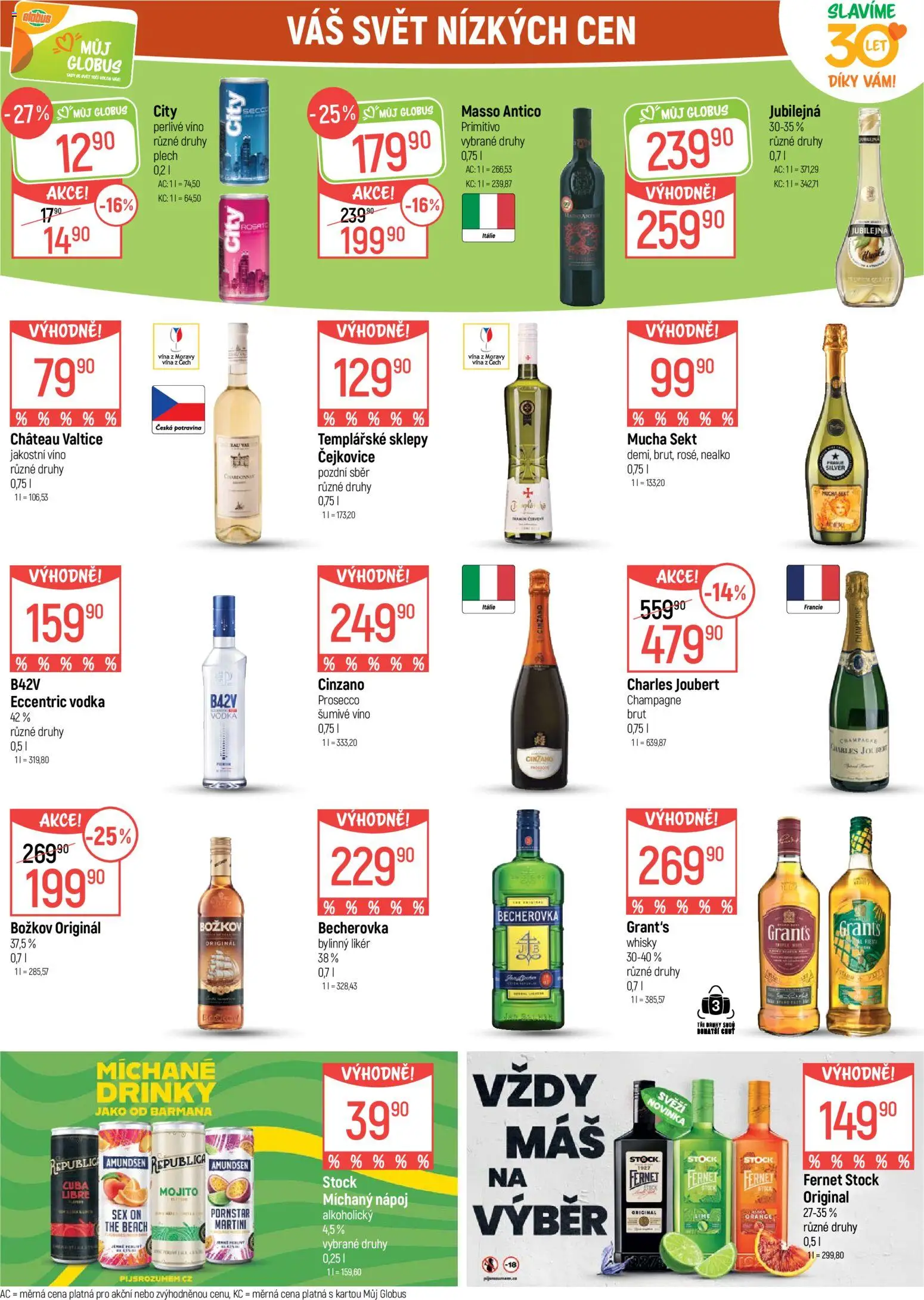 Globus leták od 05.08.2026 | Strana: 24 | Produkty: Víno, Mojito, Fernet, Božkov
