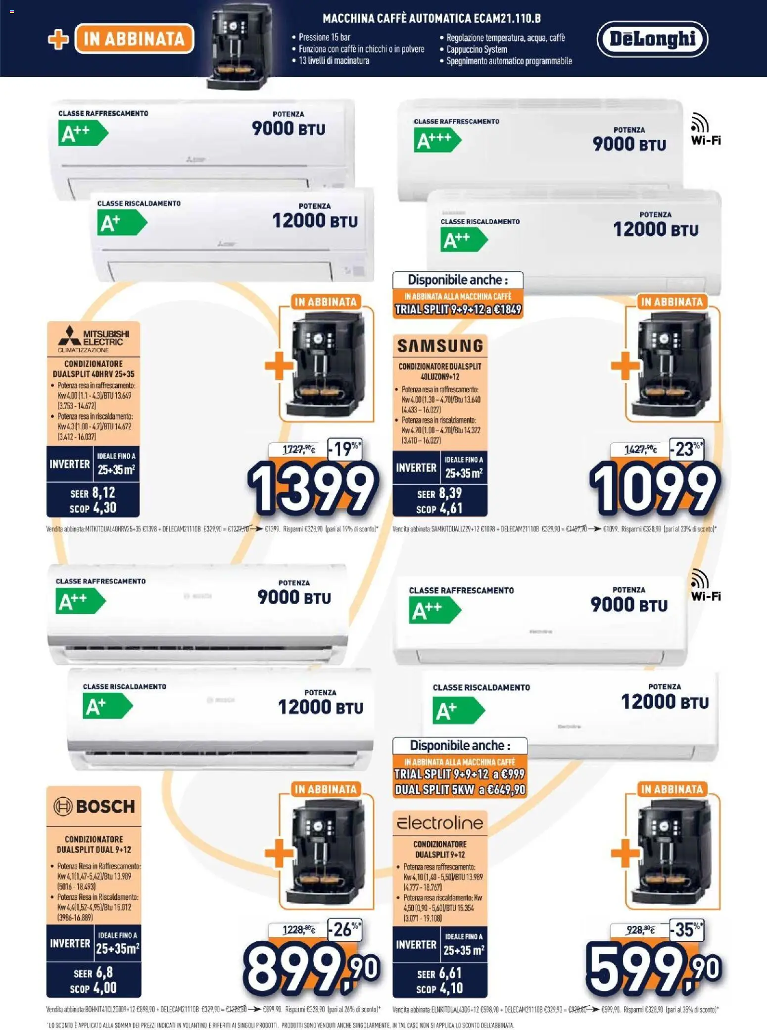 Volantino Unieuro del 07/09/2026 | Pagina: 34 | Prodotti: Cappuccino, Caffè, Condizionatore, Samsung