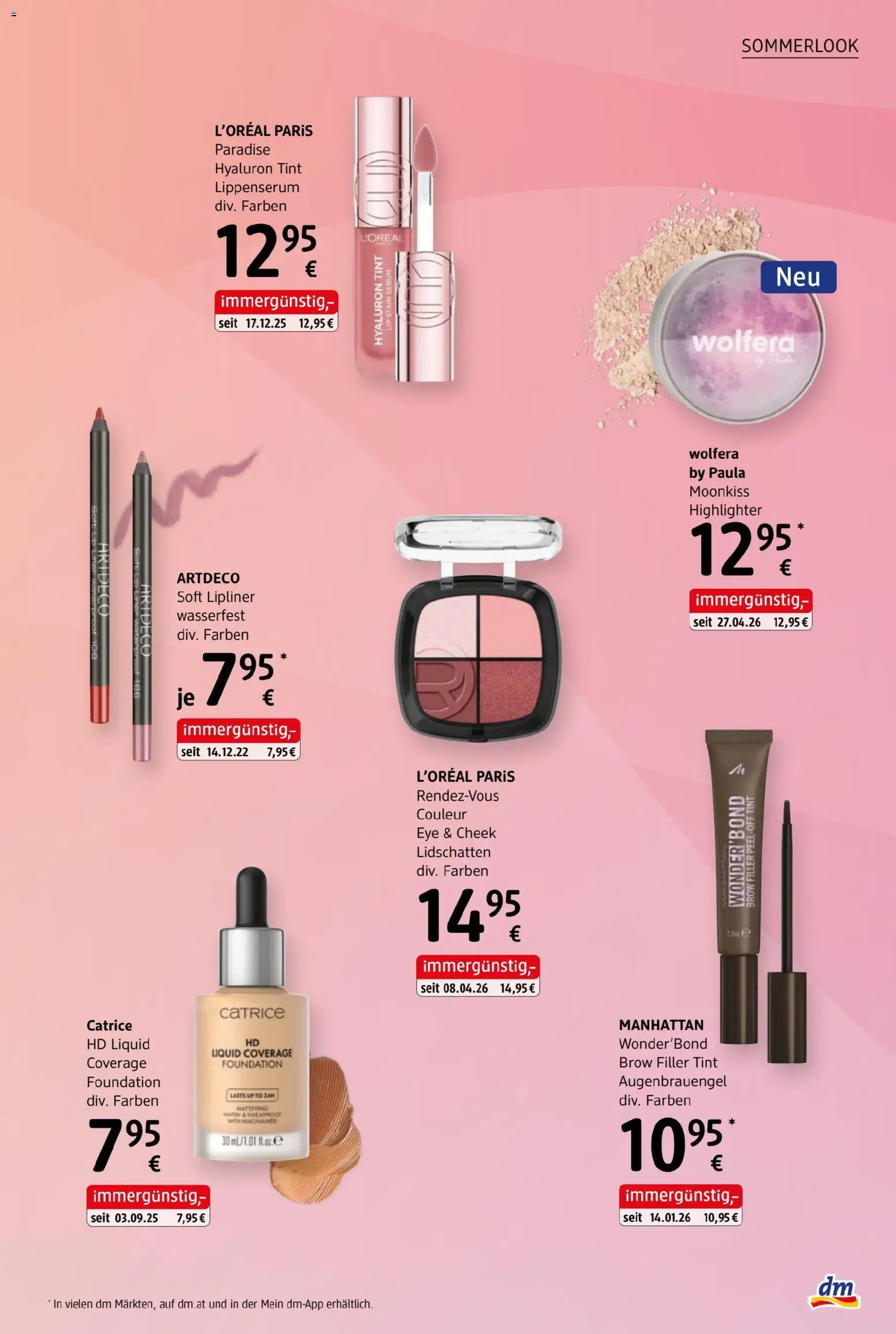 dm drogerie markt Journal Juli 2026 von 09.07.2026 - Aktuelle Angebote | Seite: 9 | Produkte: Lidschatten