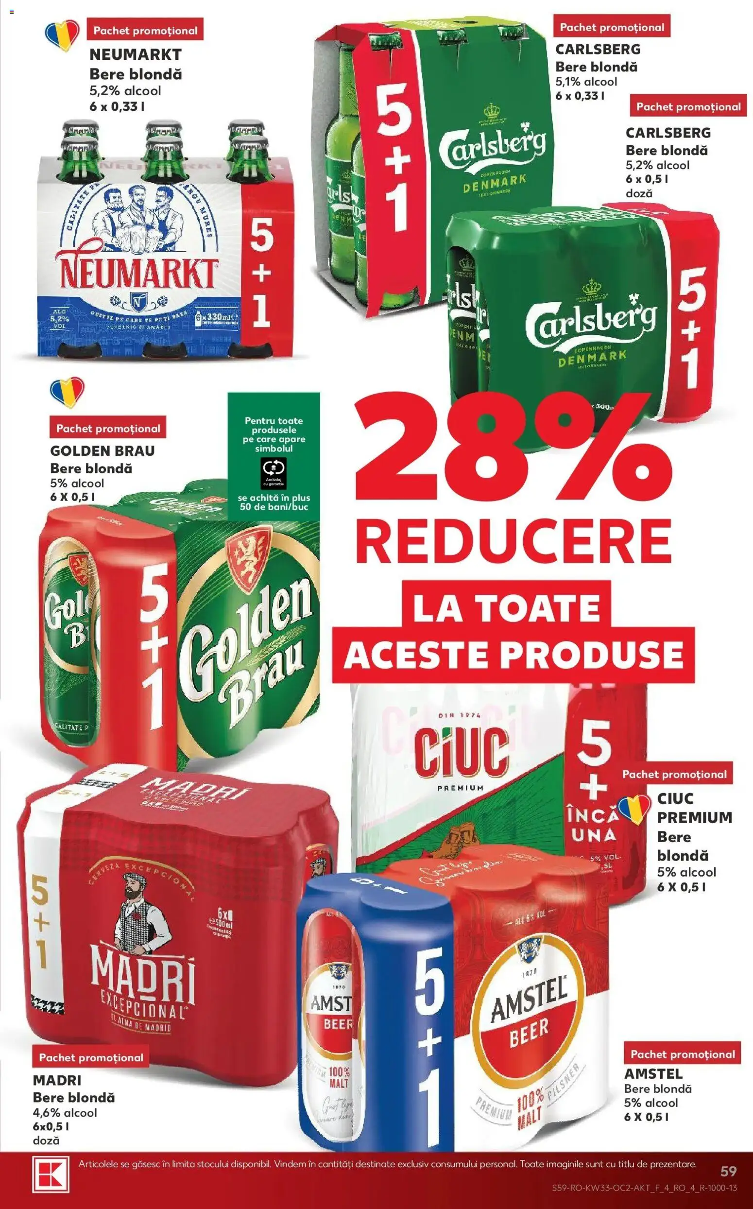 Kaufland Craiova 12.08.2026 - Revista si Oferta | Pagină: 59 | Produse: Golden Brau, Premium, Bere, Plus