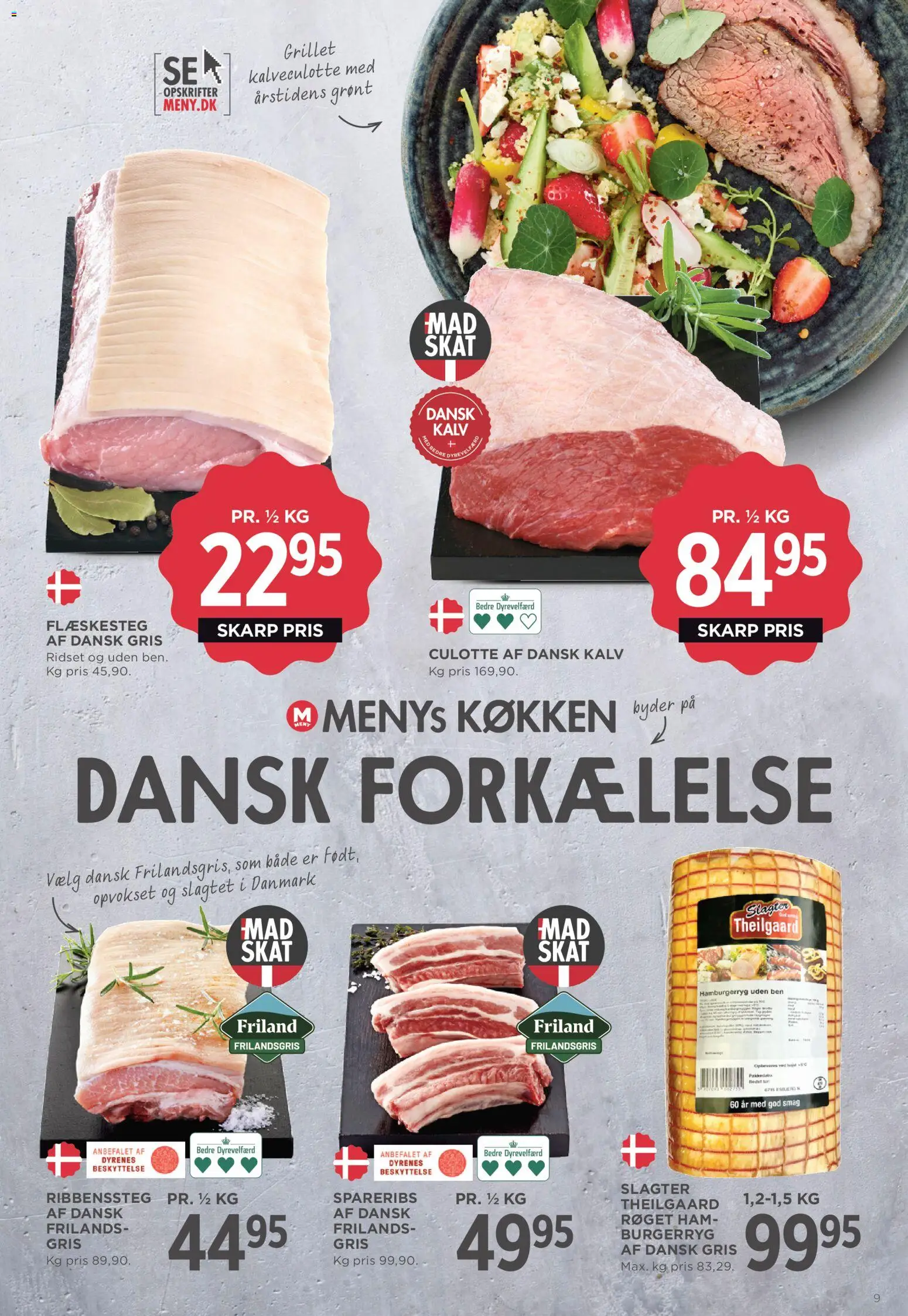 Meny tilbudsavis – gyldig fra 19.06.2026 | Side: 11 | Produkter: Spareribs, Flæskesteg, Hamburgerryg, Søm