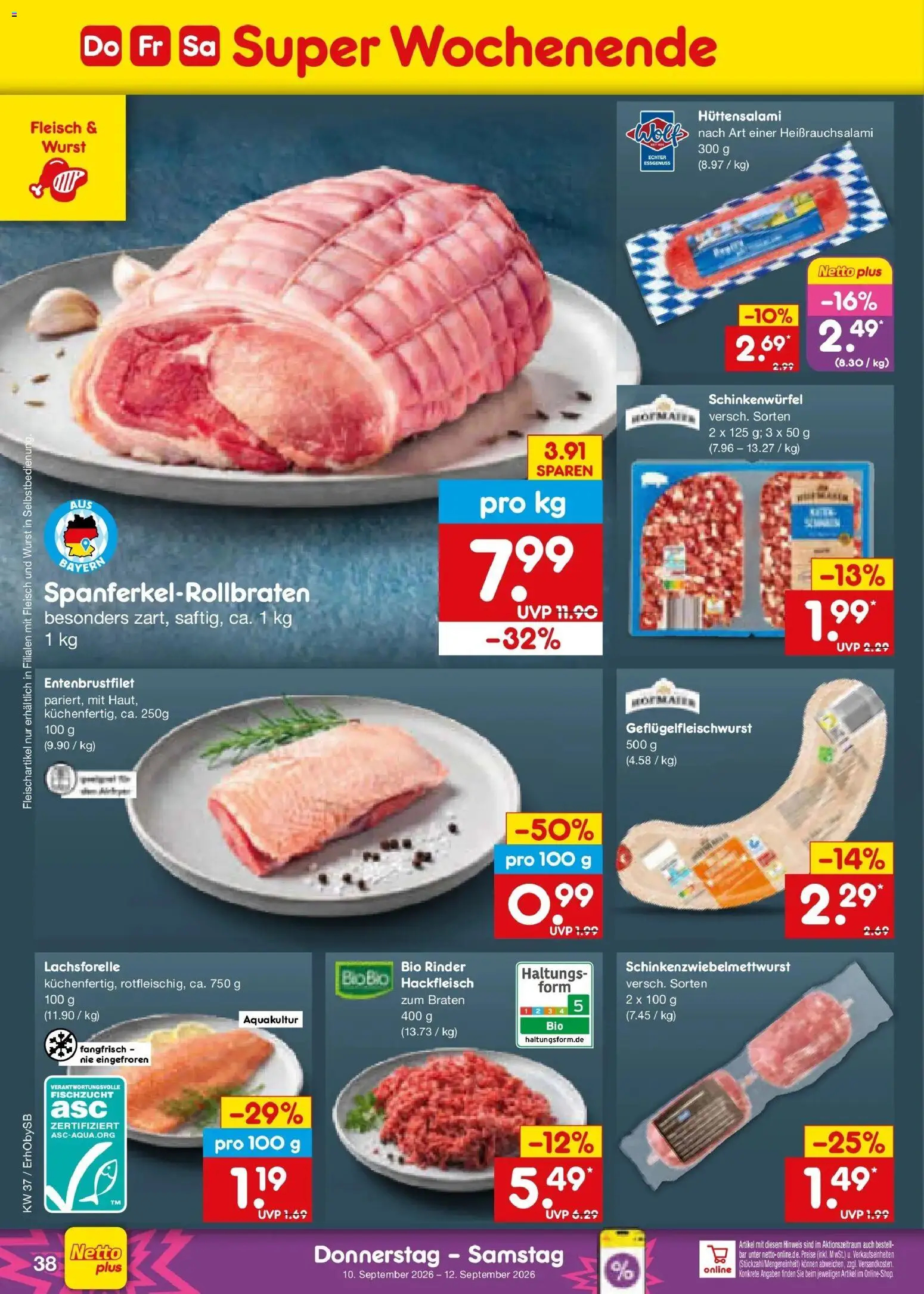Netto Marken-Discount Prospekt Mauern – gültig ab 07.09.2026 | Seite: 56 | Produkte: Wurst, Fleisch, Hackfleisch