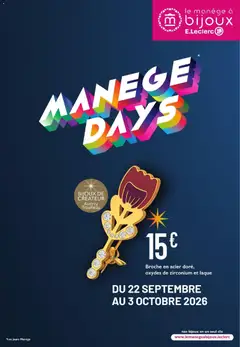 E.Leclerc - Prévisualisation de E.Leclerc Bijoux Manège Days valide à partir de 22/09/2026