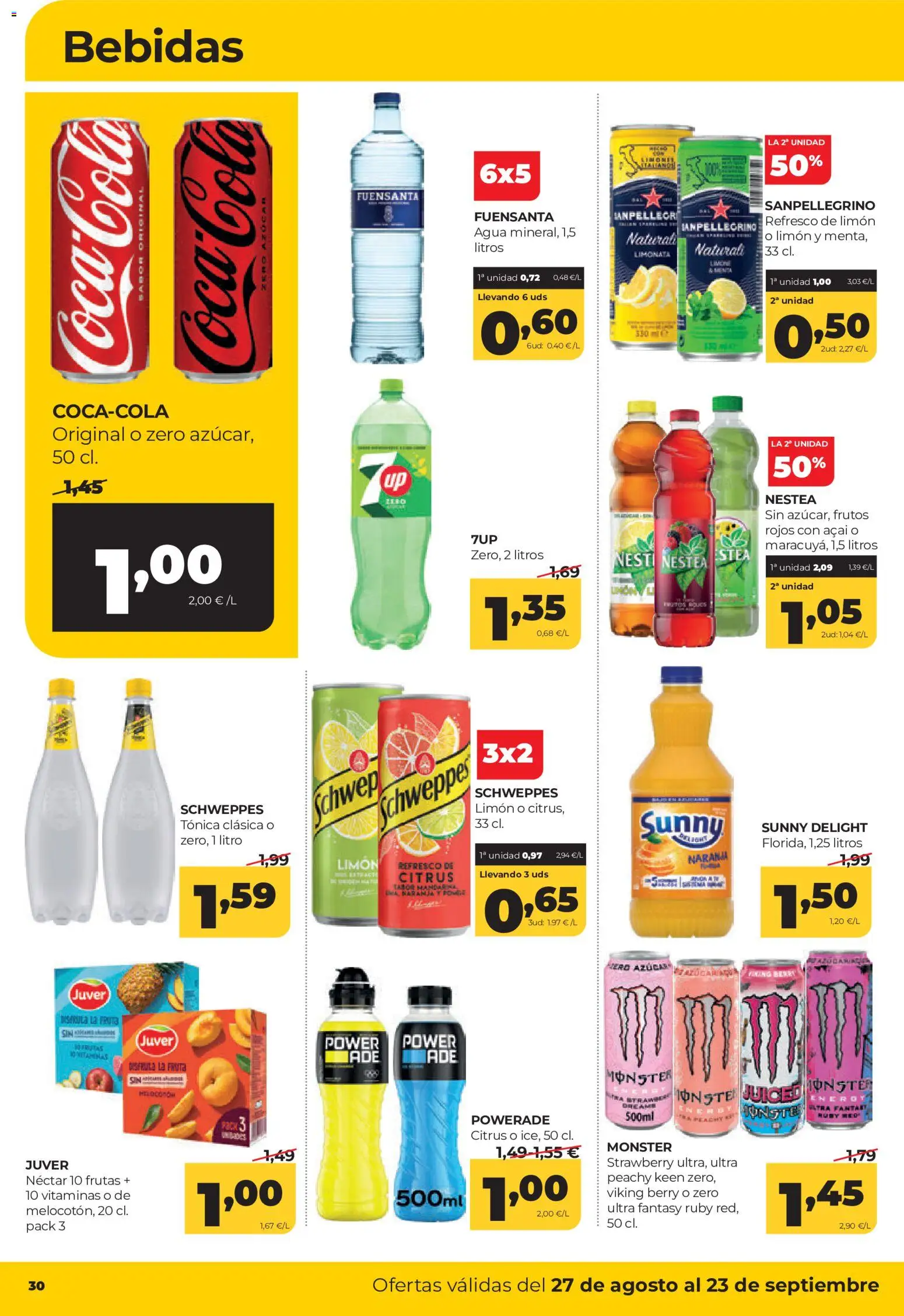 Alimerka folleto Asturias │ válido desde el 27/08/2026 | Página: 32 | Productos: Tónica, Fruta, Néctar, Agua