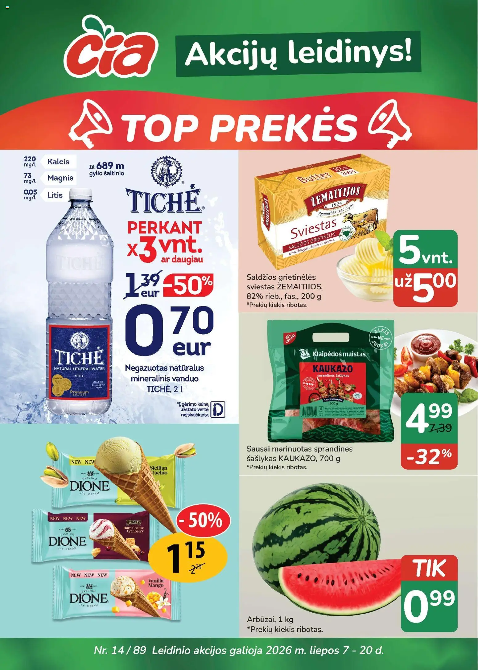 ČIA MARKET leidinys internetu || galioja 2026.07.07 catalogue cover