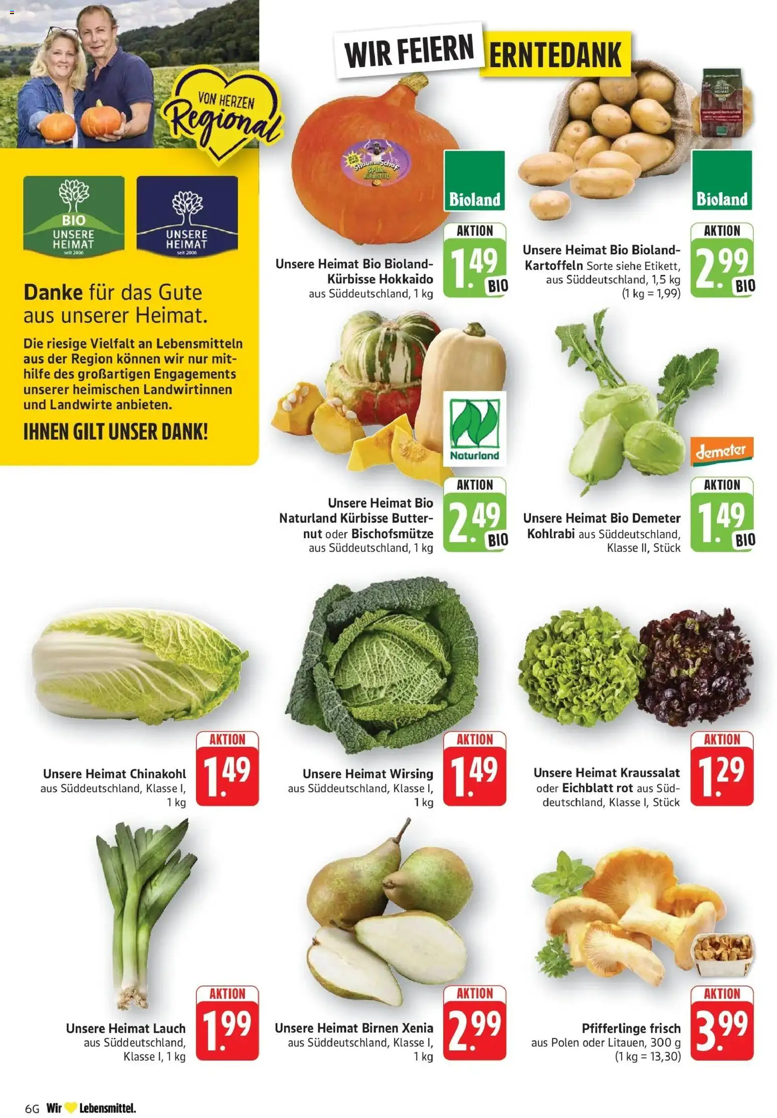 Edeka Prospekt Eislingen (ab 28.09.2026) » Angebote Online | Seite: 6 | Produkte: Kohlrabi, Kartoffeln, Chinakohl, Lauch