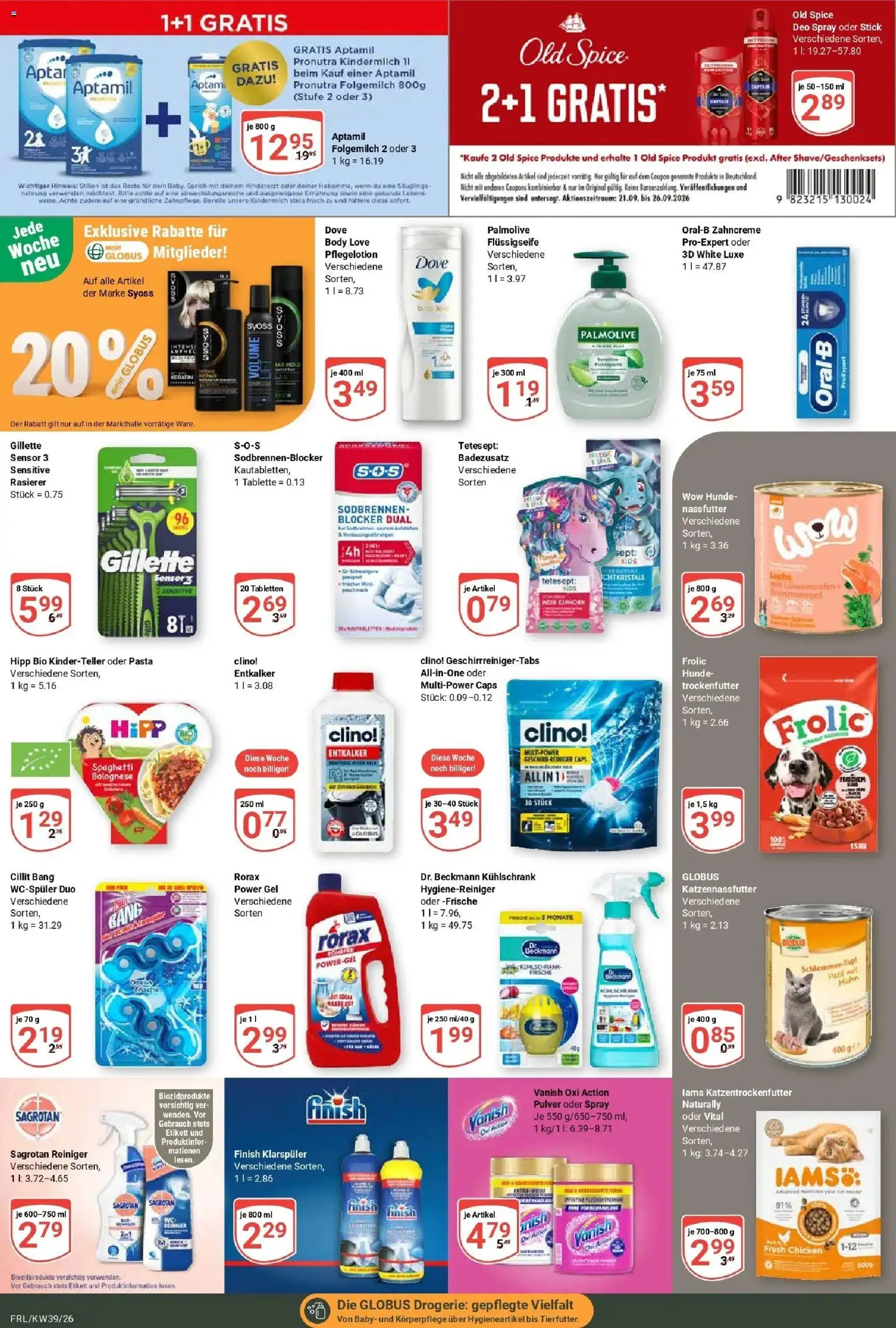 Globus Prospekt Freilassing (ab 21.09.2026) » Angebote online | Seite: 23 | Produkte: Spaghetti, Finish, Lachs, Pasta