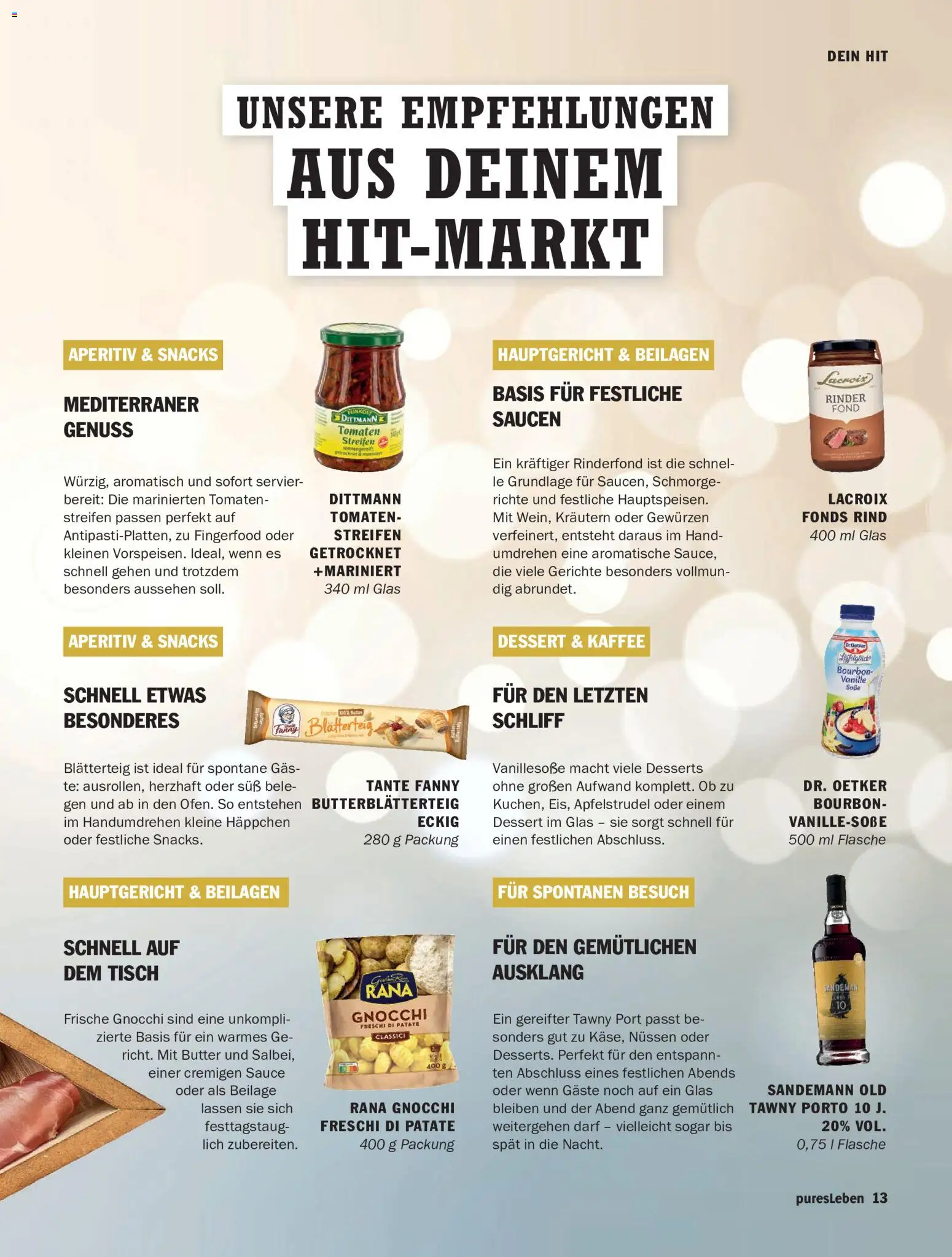 HIT pures Leben 04/2026 – gültig ab 06.10.2026 | Seite: 13 | Produkte: Gnocchi, Kaffee, Tomaten, Gerichte
