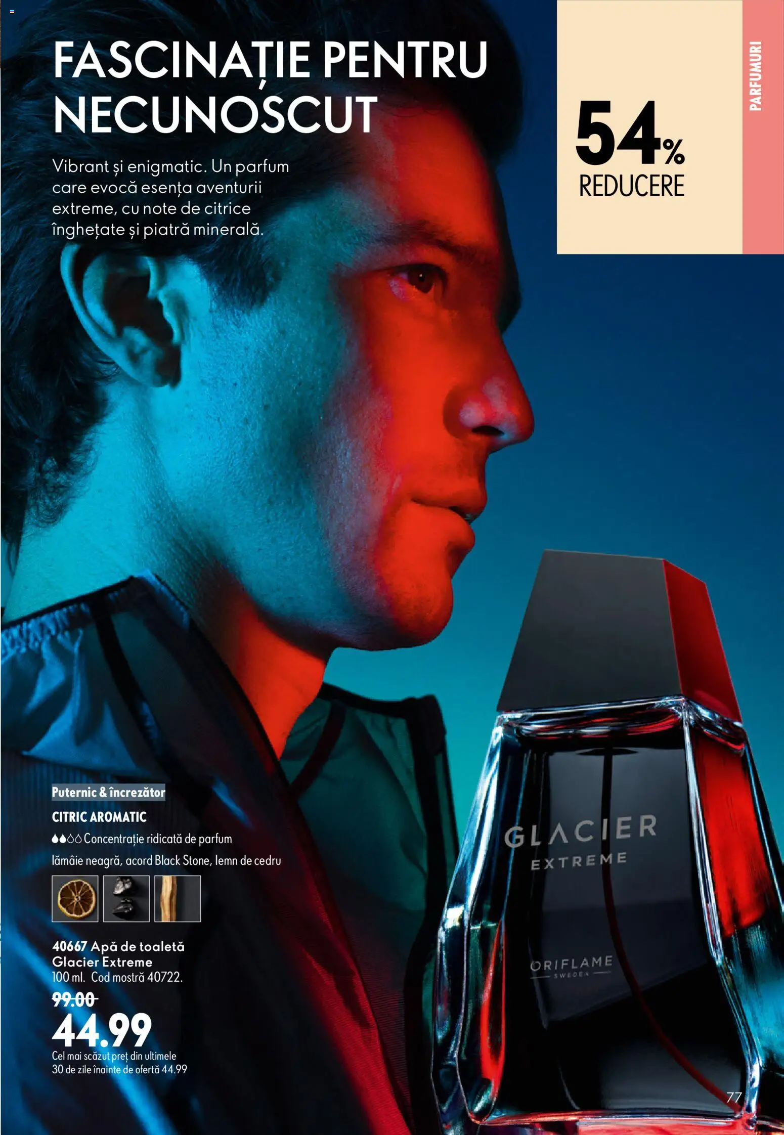 Noul catalog Oriflame – valabil de la 08.07.2026 | Pagină: 77 | Produse: Toaletă, Parfum, Apă de toaletă, Apă