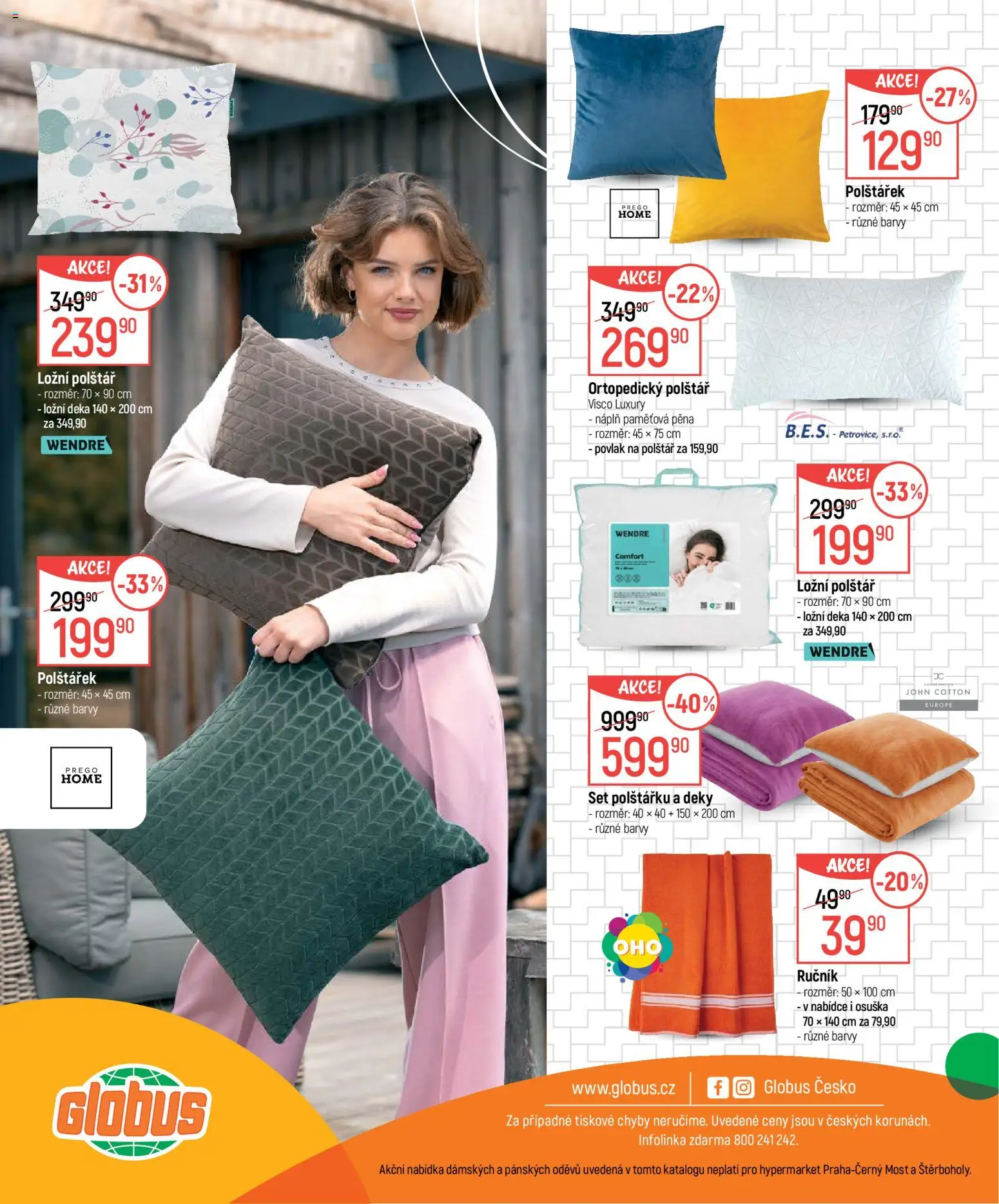 Globus leták - Pomáháme 30 let od 09.09.2026 | Strana: 31 | Produkty: Ručník, Mošt, Povlak na polštář, Polštář