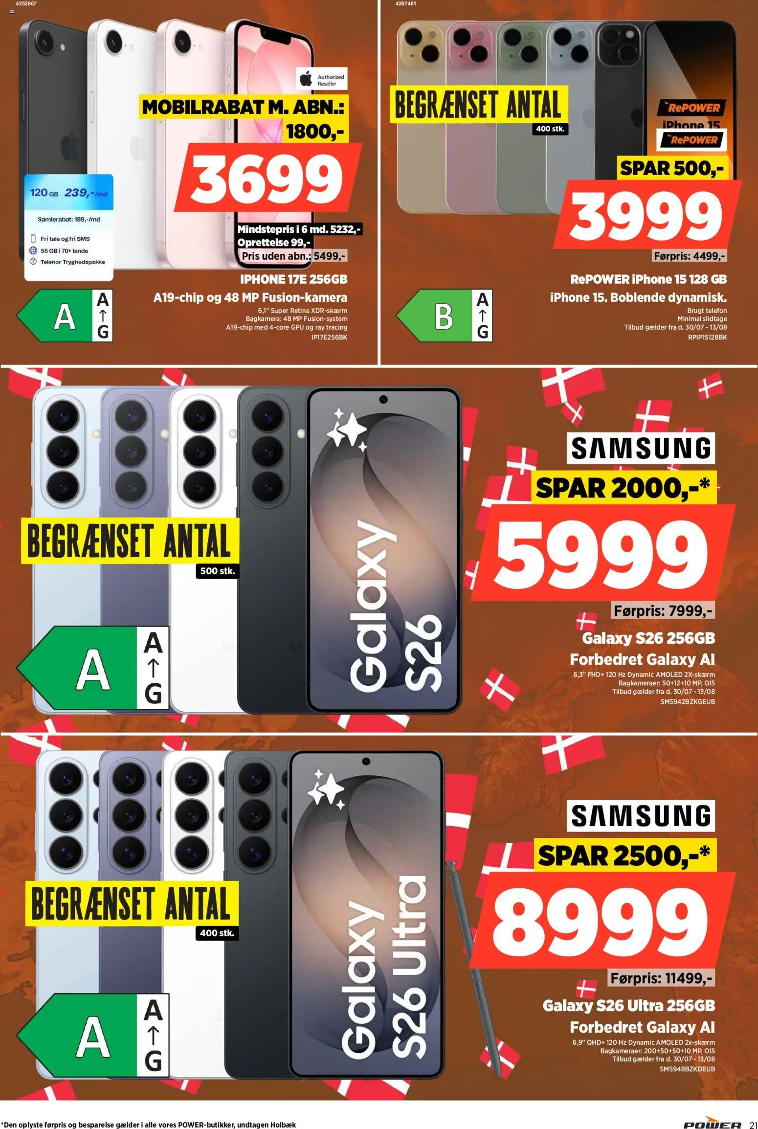 Power tilbudsavis – gyldig fra 07/08/2026 | Side: 21 | Produkter: Telefon