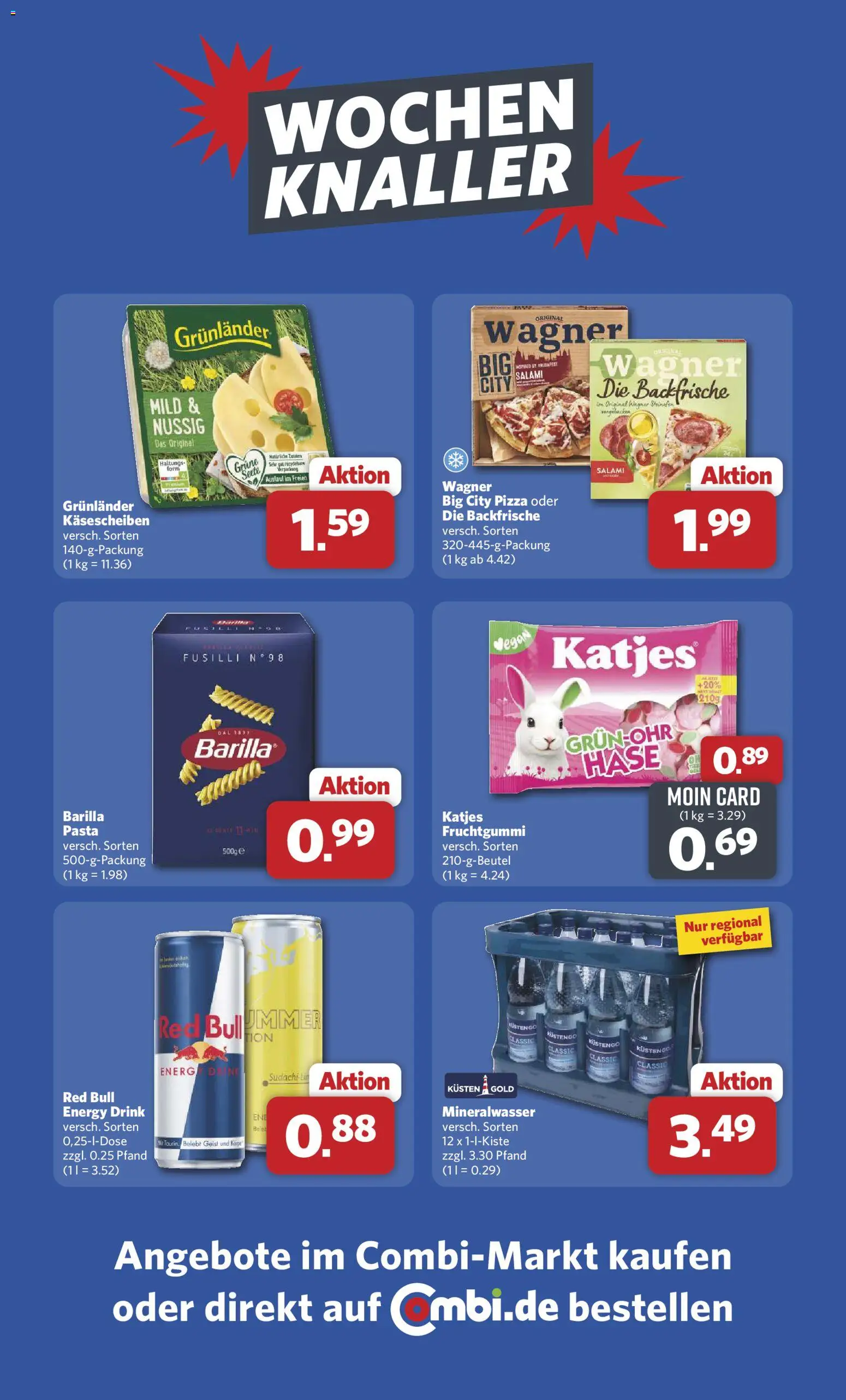 Combi Prospekt – gültig ab 08.06.2026 | Seite: 33 | Produkte: Käse, Barilla, Katjes, Salami