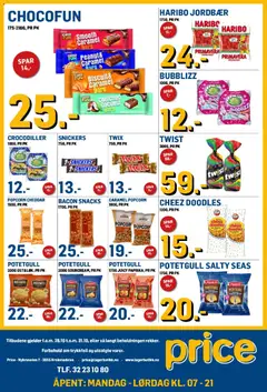 Forhåndsvisning av Price Lagerbutikk kundeavis gyldig fra 28/10/2026 | Side: 3 | Produkter: Bacon, Jordbær, Snacks, Potetgull