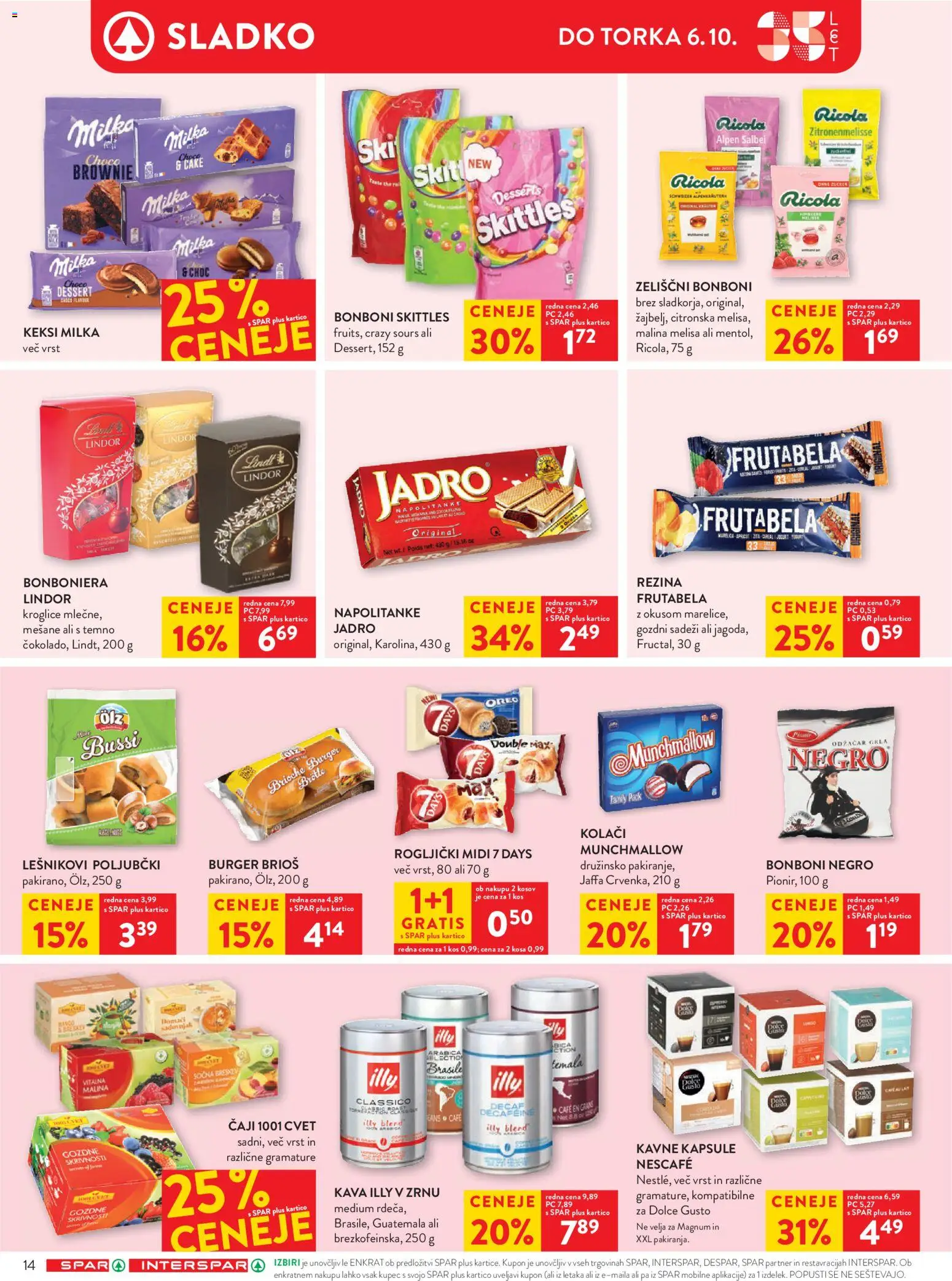 Novi Spar katalog ponudbe – veljaven od 30.09.2026 | Stran: 22 | Izdelki: Rogljički, Gozdni sadeži, Kos, Kava
