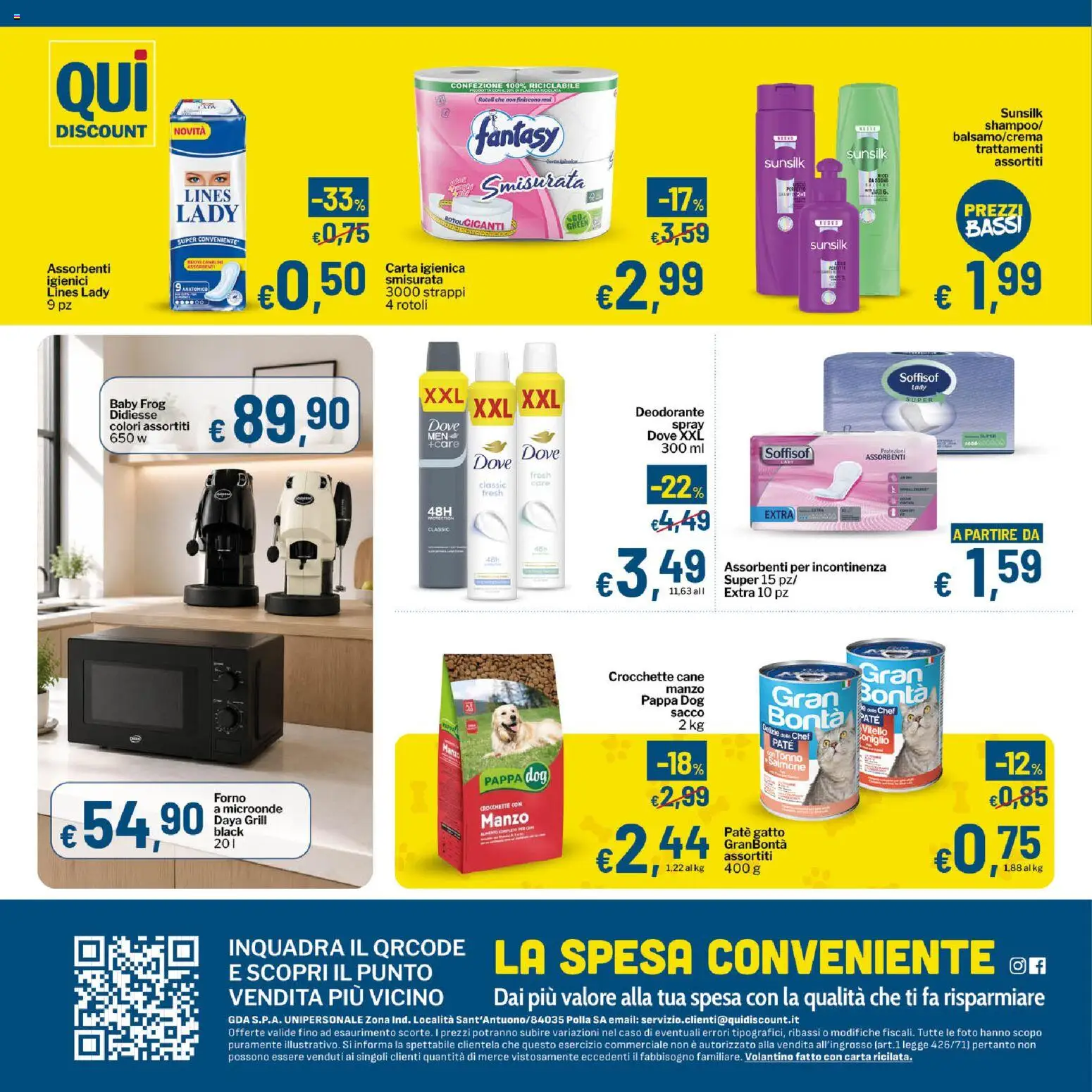 Volantino Qui Discount del 22/09/2026 | Pagina: 8 | Prodotti: Paté, Salmone, Crocchette, Crocchette cane
