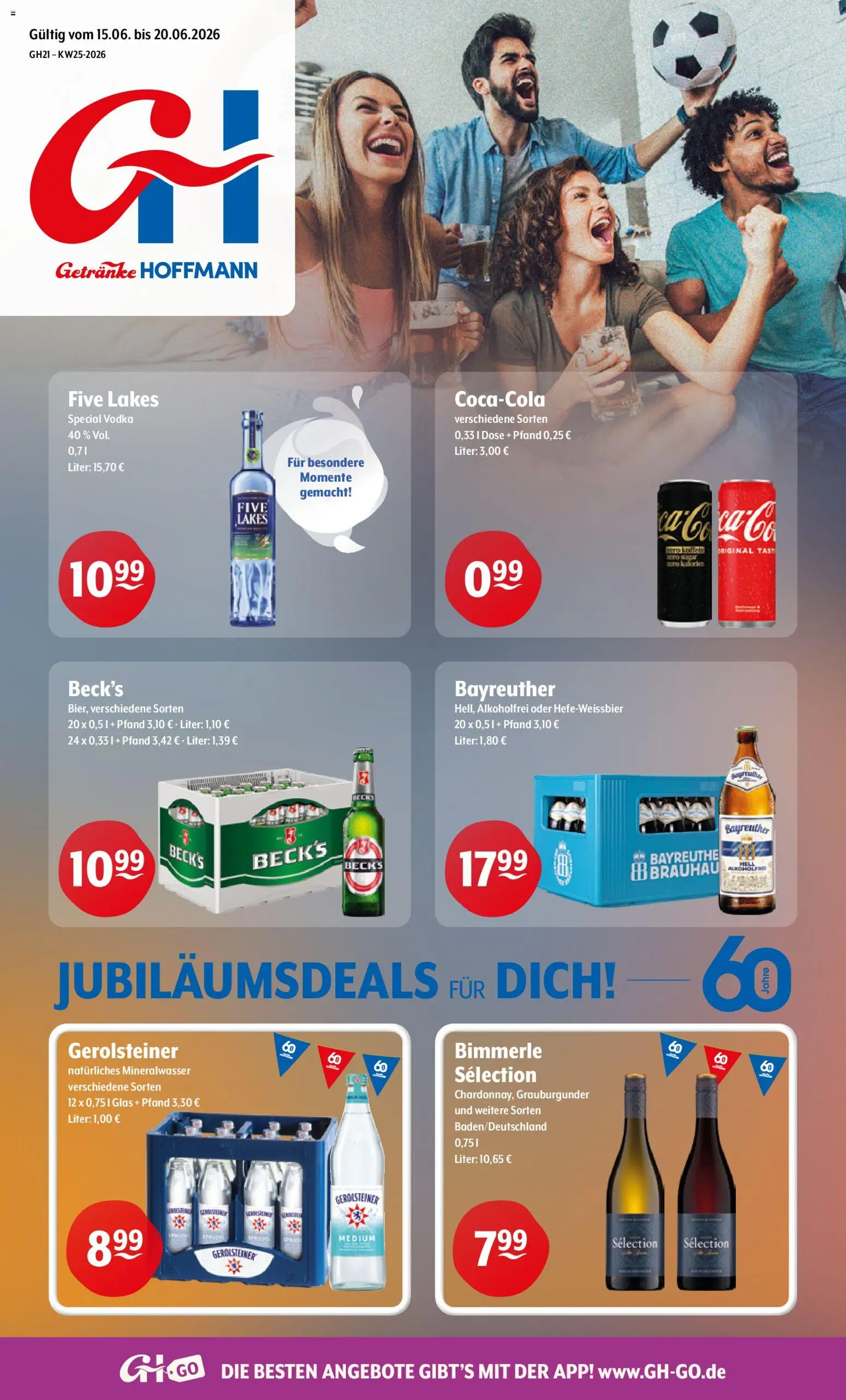 Getränke Hoffmann - Hamburg – gültig ab 15.06.2026 | Seite: 1 | Produkte: Mineralwasser, Vodka, Gerolsteiner