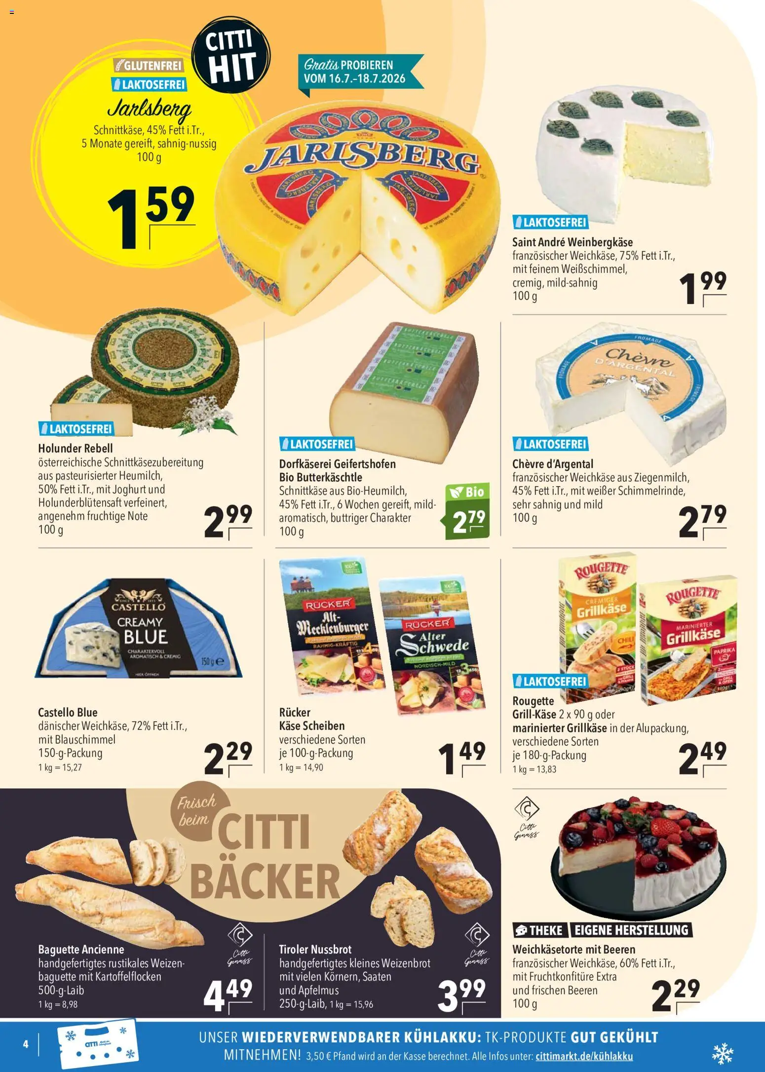 CITTI Markt Prospekt – gültig ab 15.07.2026 | Seite: 4 | Produkte: Theke, Baguette, Paprika, Apfelmus