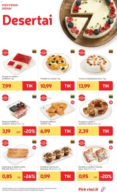 Rimi leidinys galioja nuo 2026.10.27 | Puslapis: 15 | Prekių: Sausainiai, Tortas, Pyragas, Varškė