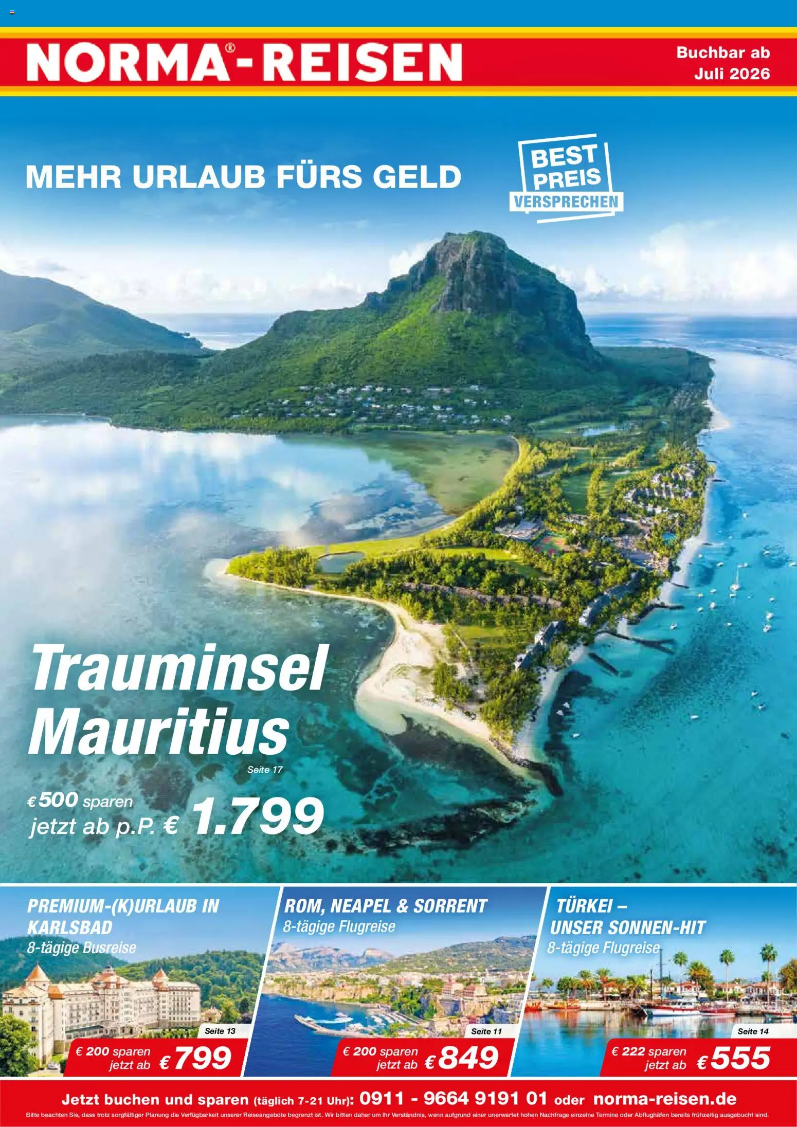 Norma Reisen – gültig ab 01.07.2026 | Seite: 1 | Produkte: Uhr
