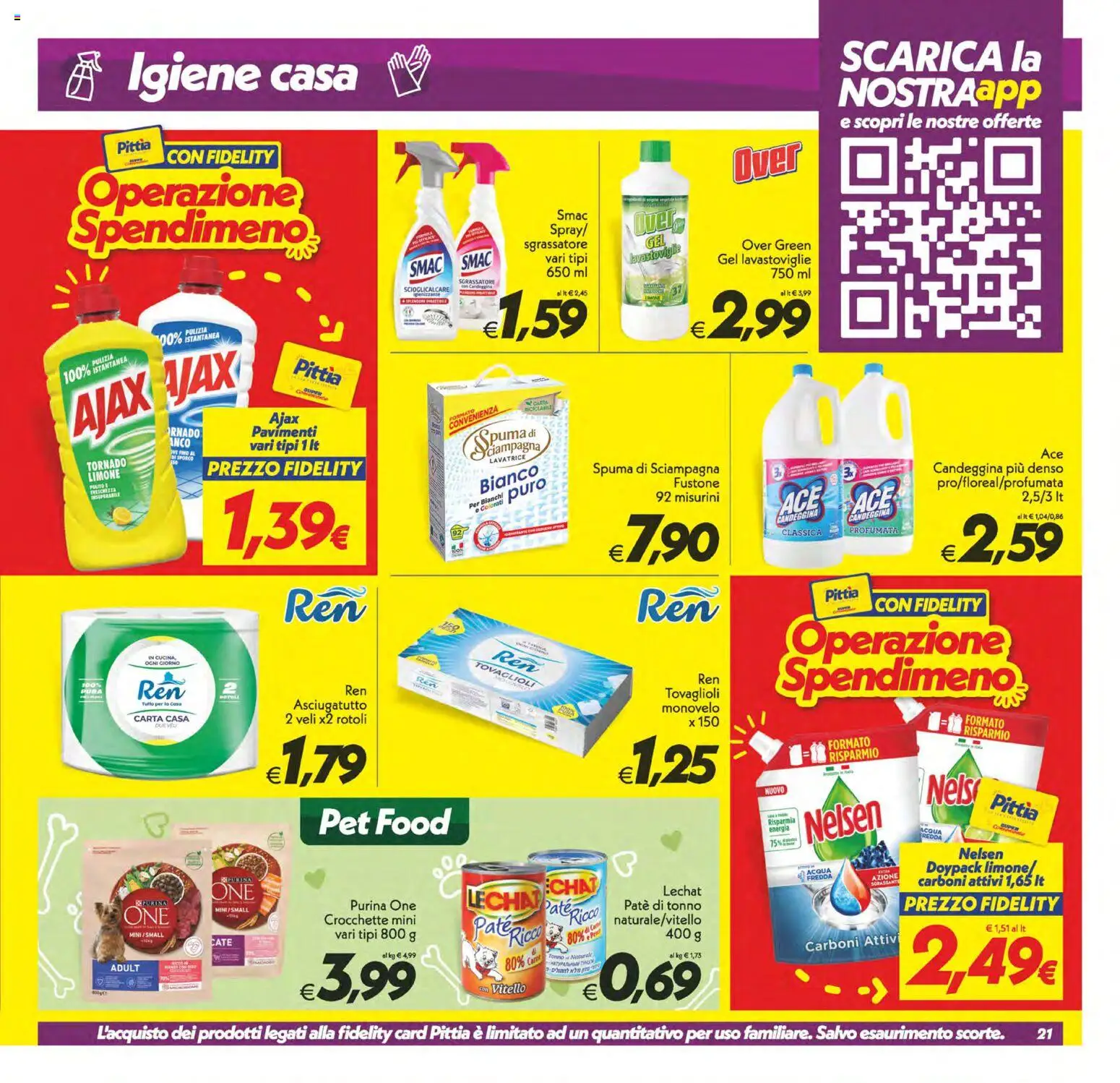Volantino SuperConveniente del 28.04.2026 | Pagina: 21 | Prodotti: Candeggina, Vitello, Tonno, Asciugatutto