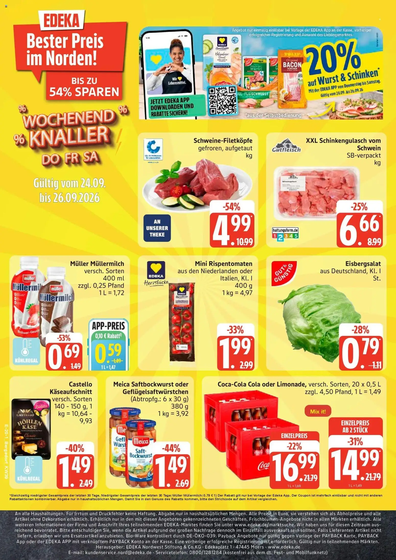 Edeka Prospekt Hamburg (ab 21.09.2026) » Angebote Online | Seite: 28 | Produkte: Theke, Wurst, Schinken, Saft