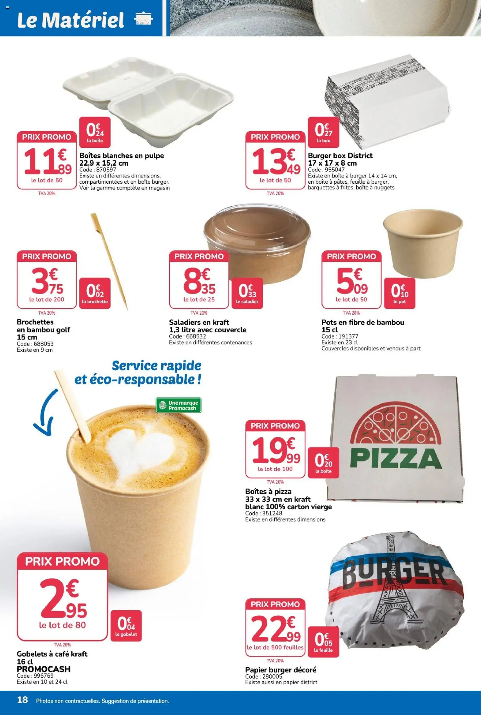 {H1} | Page: 18 | Produits: Couvercle, Nuggets, Café, Burger