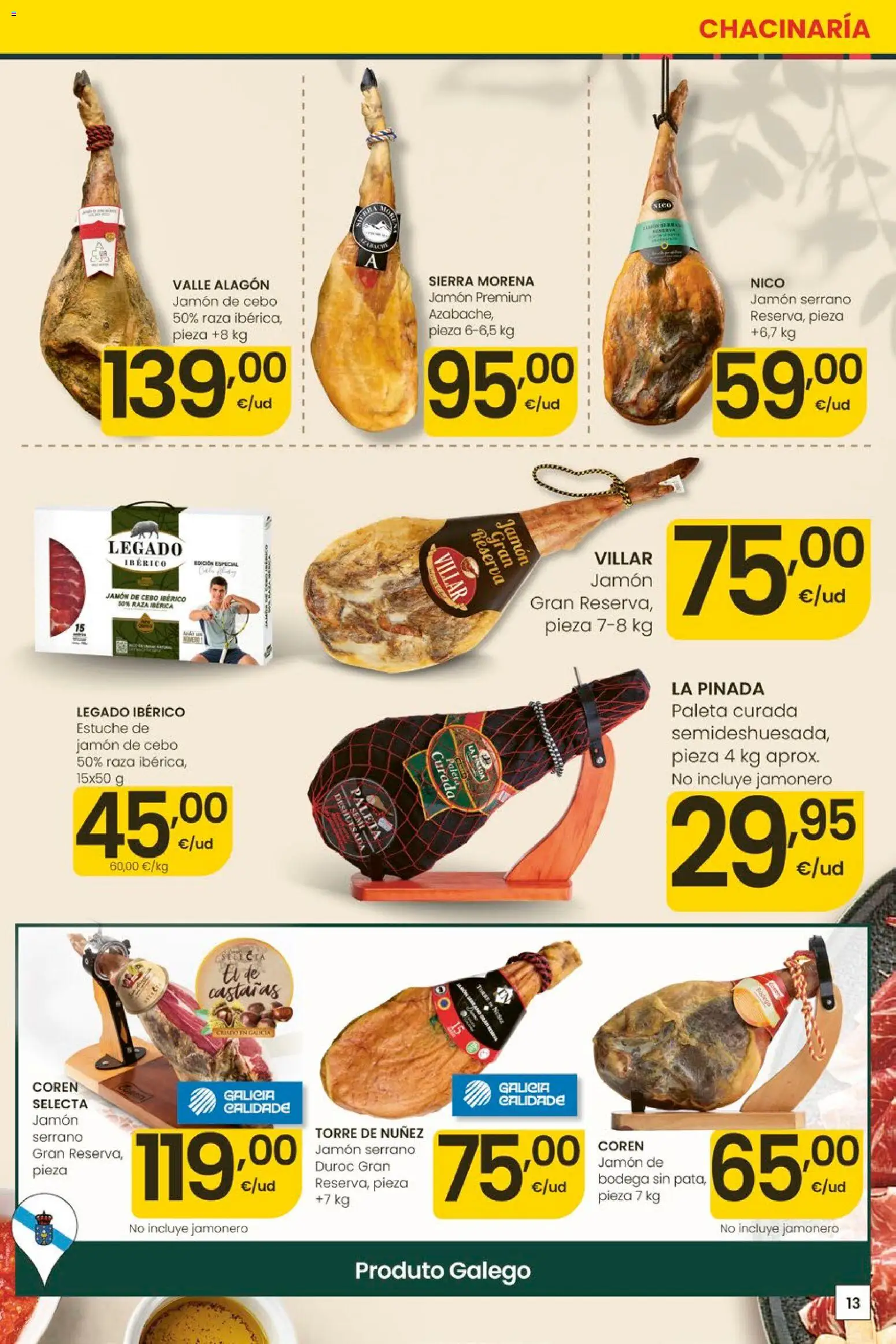 Eroski Ofertóns de verán │ válido desde el 28.05.2026 | Página: 13 | Productos: Jamón serrano, Jamón