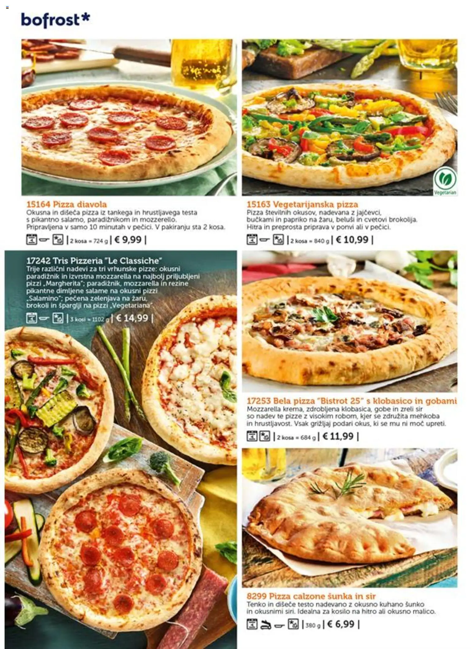 Novi Bofrost katalog ponudbe – veljaven od 01.07.2026 | Stran: 22 | Izdelki: Sir, Sunka, Paradiznik, Zelenjava