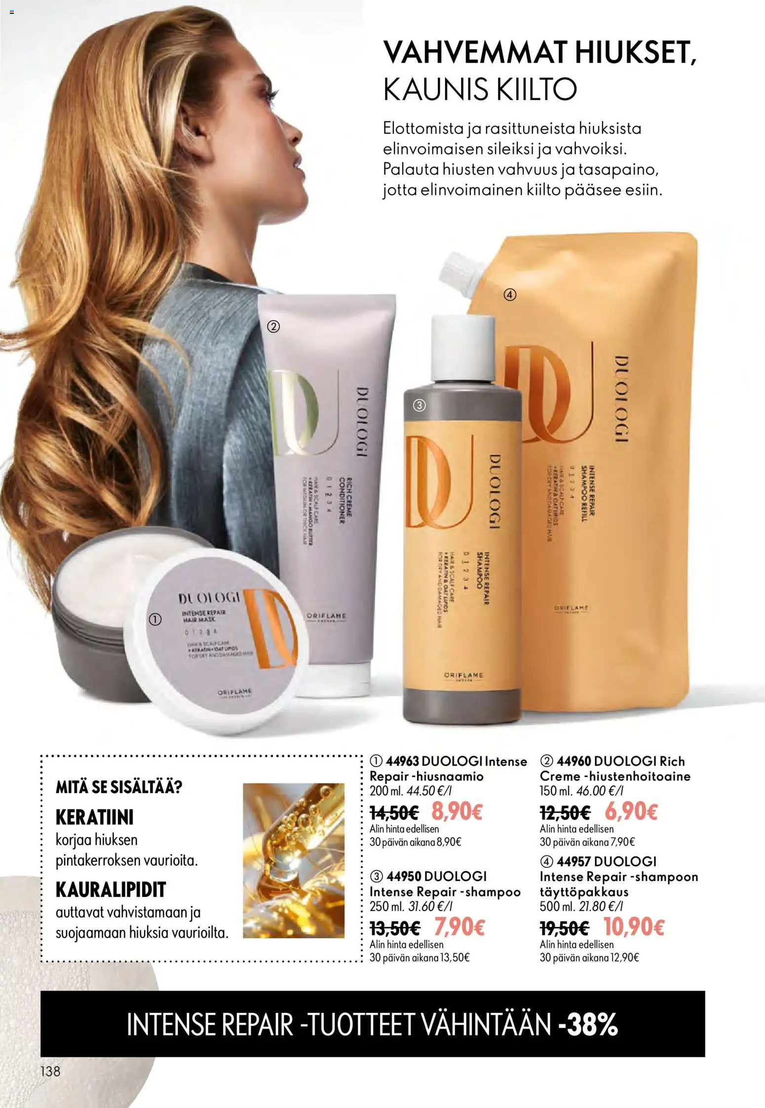 Oriflame tarjoukset – voimassa 16/09/2026 alkaen | Sivu: 138 | Tuotteet: Shampoo, Hiusnaamio, Hiustenhoitoaine