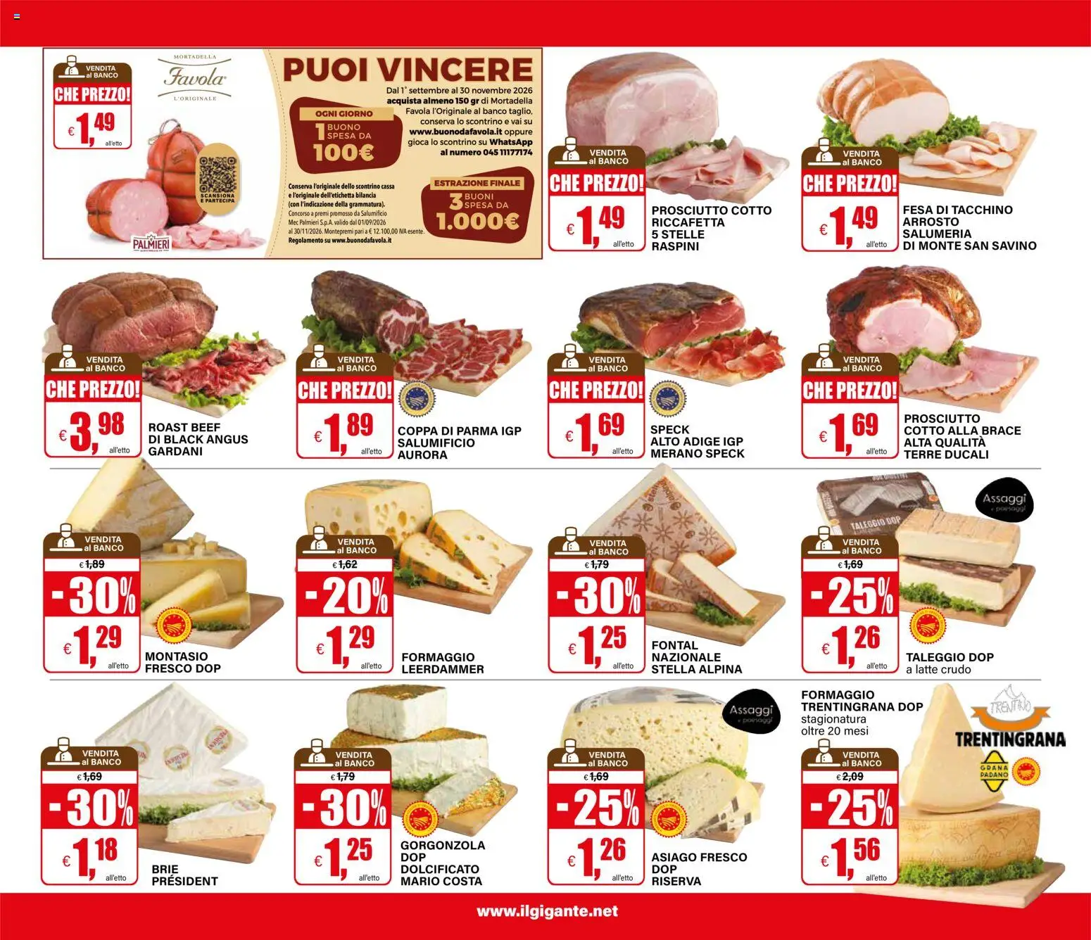 Volantino Il Gigante del 01/10/2026 | Pagina: 13 | Prodotti: Speck, Prosciutto Cotto, Formaggio, Mortadella