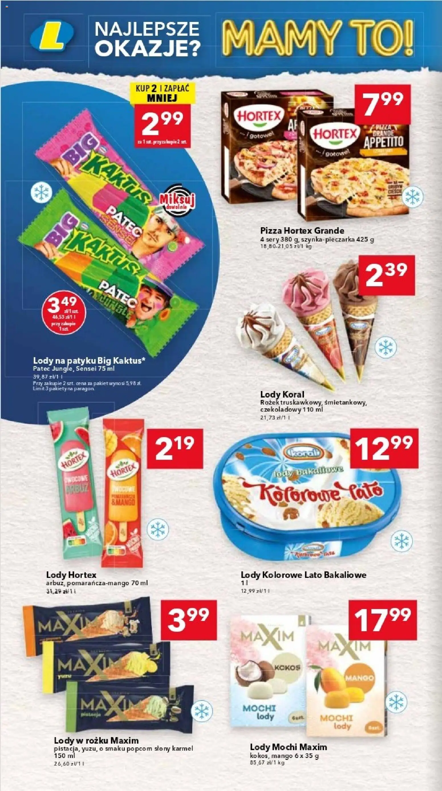 Lewiatan gazetka - Katowice od 02.06.2026 | Strona: 4 | Produkty: Lody na patyku, Sery, Pizza, Lody