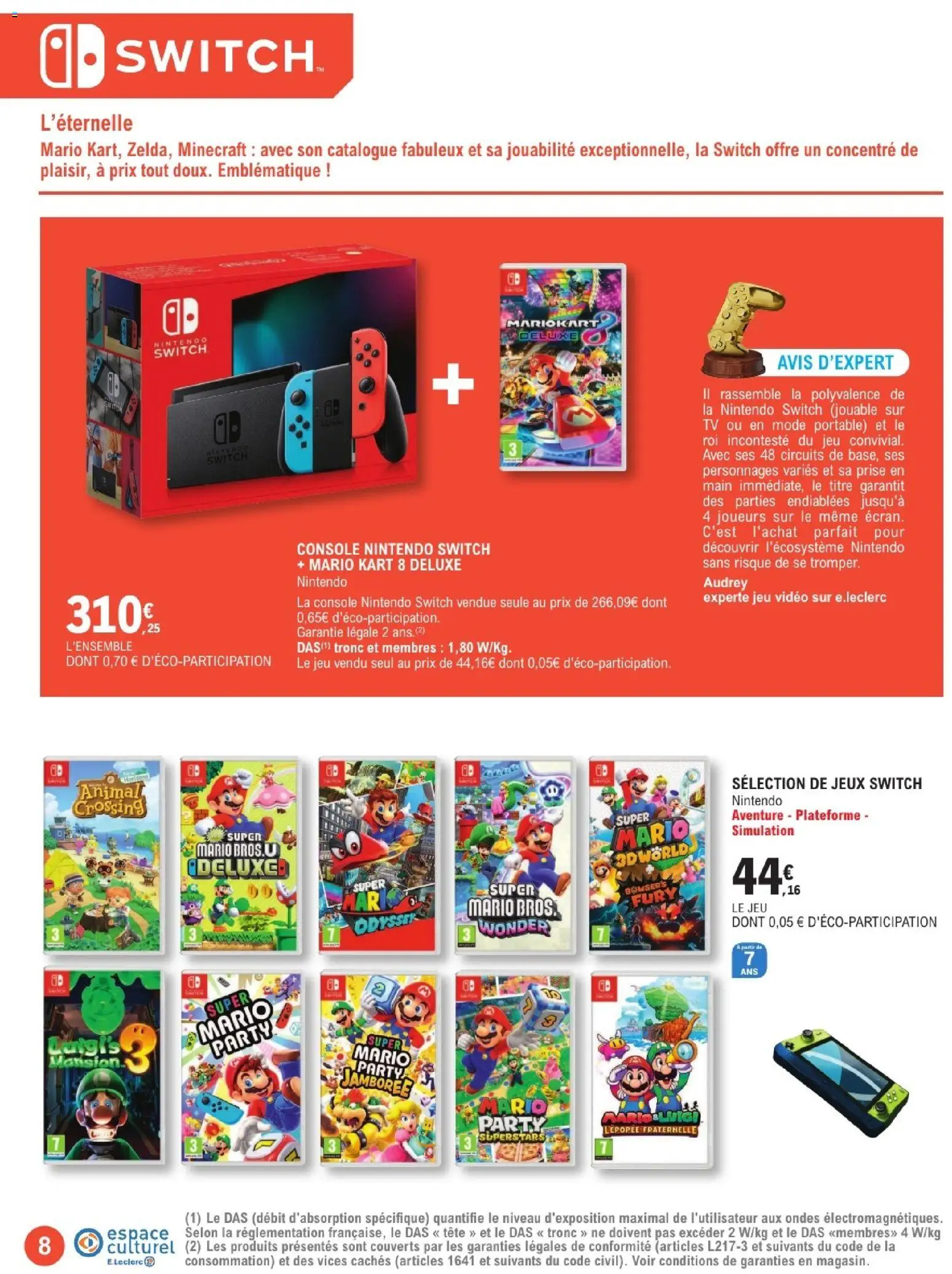 {H1} | Page: 8 | Produits: Jeu vidéo, Nintendo Switch, console Nintendo Switch, Jeux