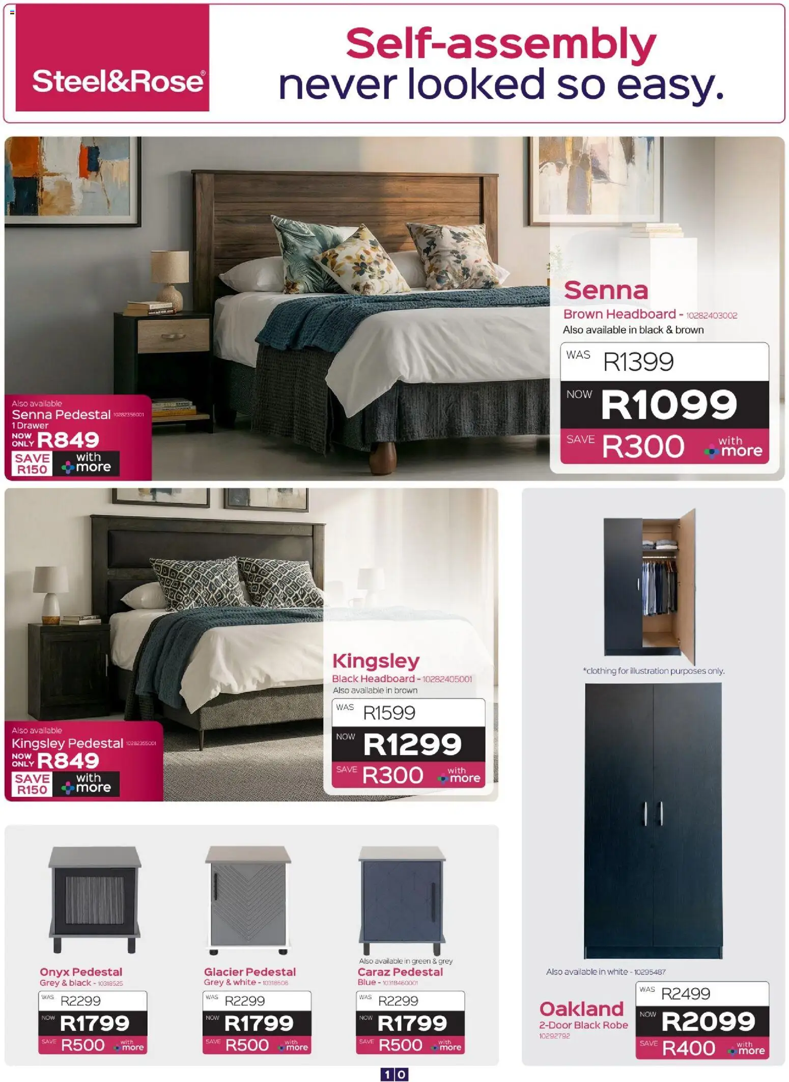New Sleepmasters catalogue – valid from 16/07/2026 | Page: 10 | Products: Pedestal, Headboard