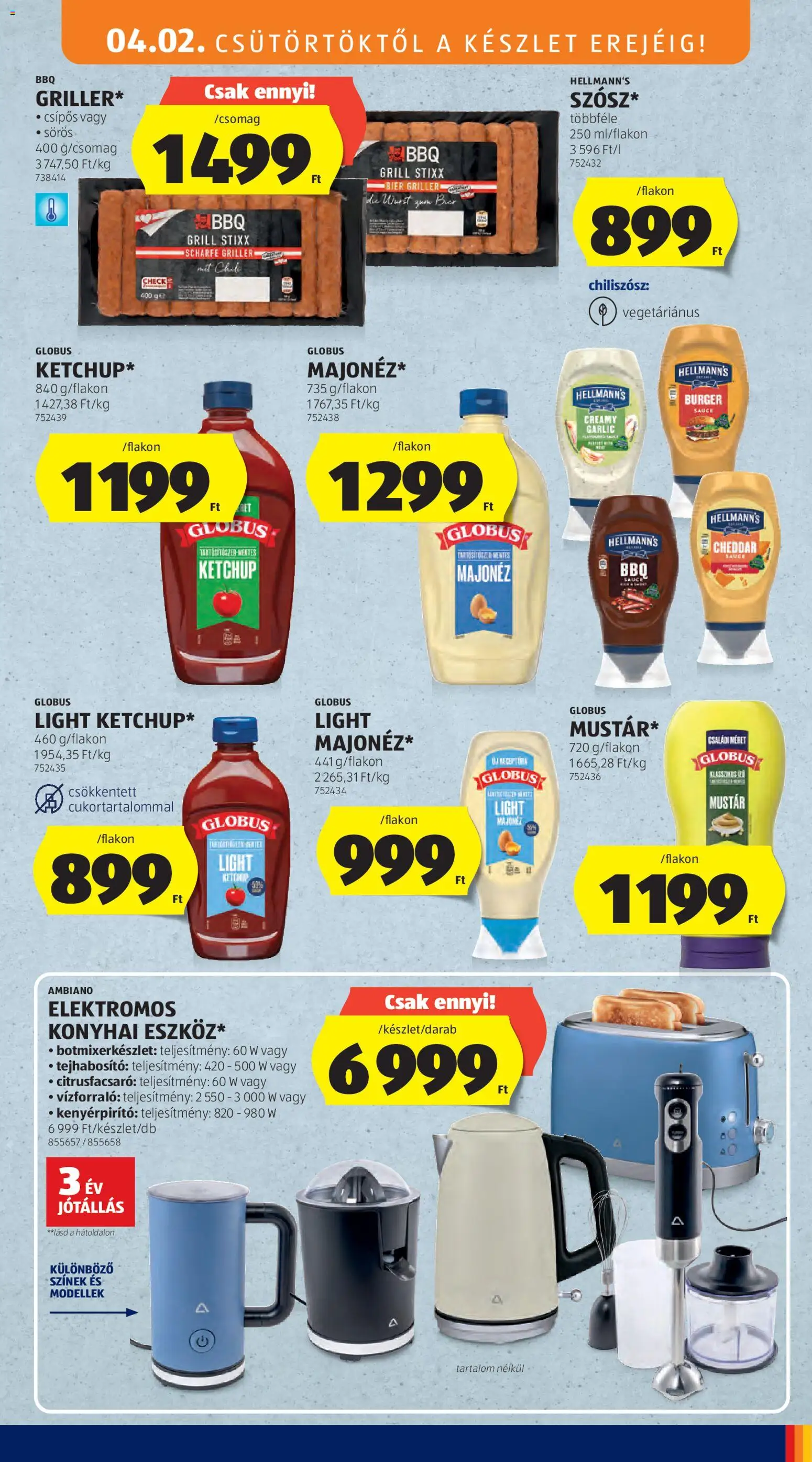 Aldi akciós ujság - amely érvényes a következő dátumtól: 2026.04.02. | Oldal: 23 | Termékek: Tejhabosító, Chiliszósz, Ketchup, Majonéz
