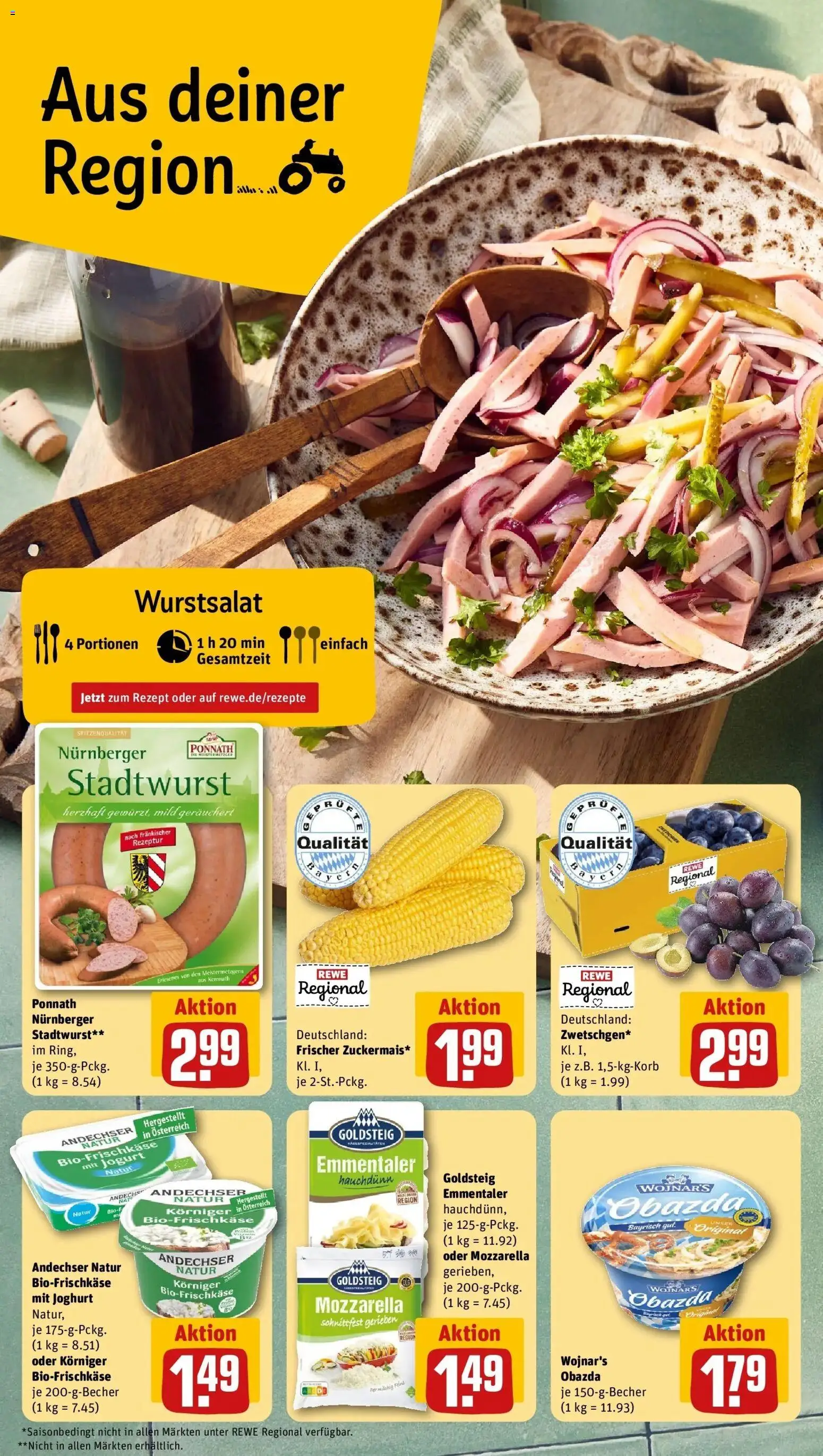 Rewe Prospekt München – gültig ab 27.07.2026 | Seite: 4 | Produkte: Joghurt, Mozzarella