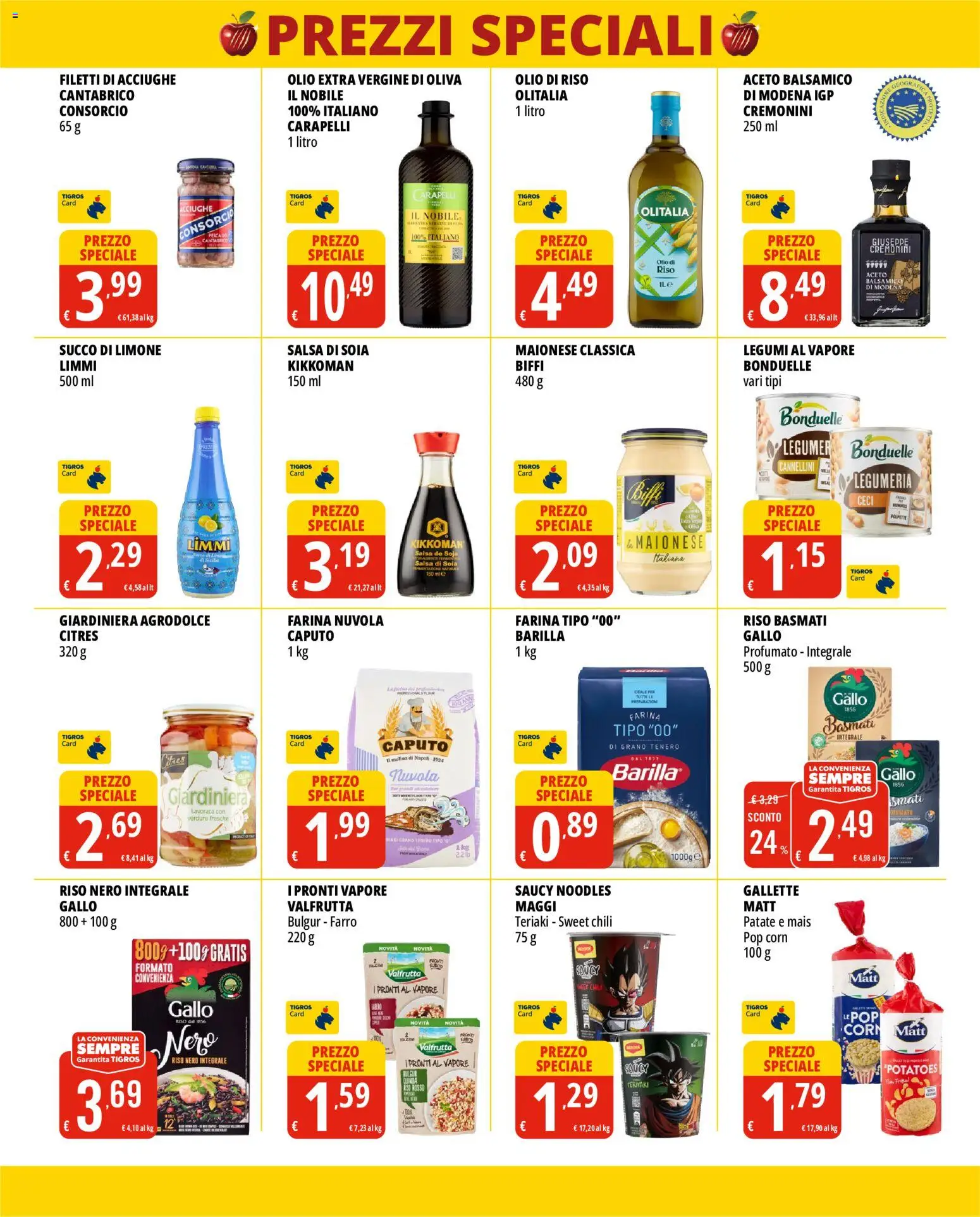 Volantino Tigros del 03.06.2026 | Pagina: 3 | Prodotti: Succo, Patate, Aceto, Olio extra vergine